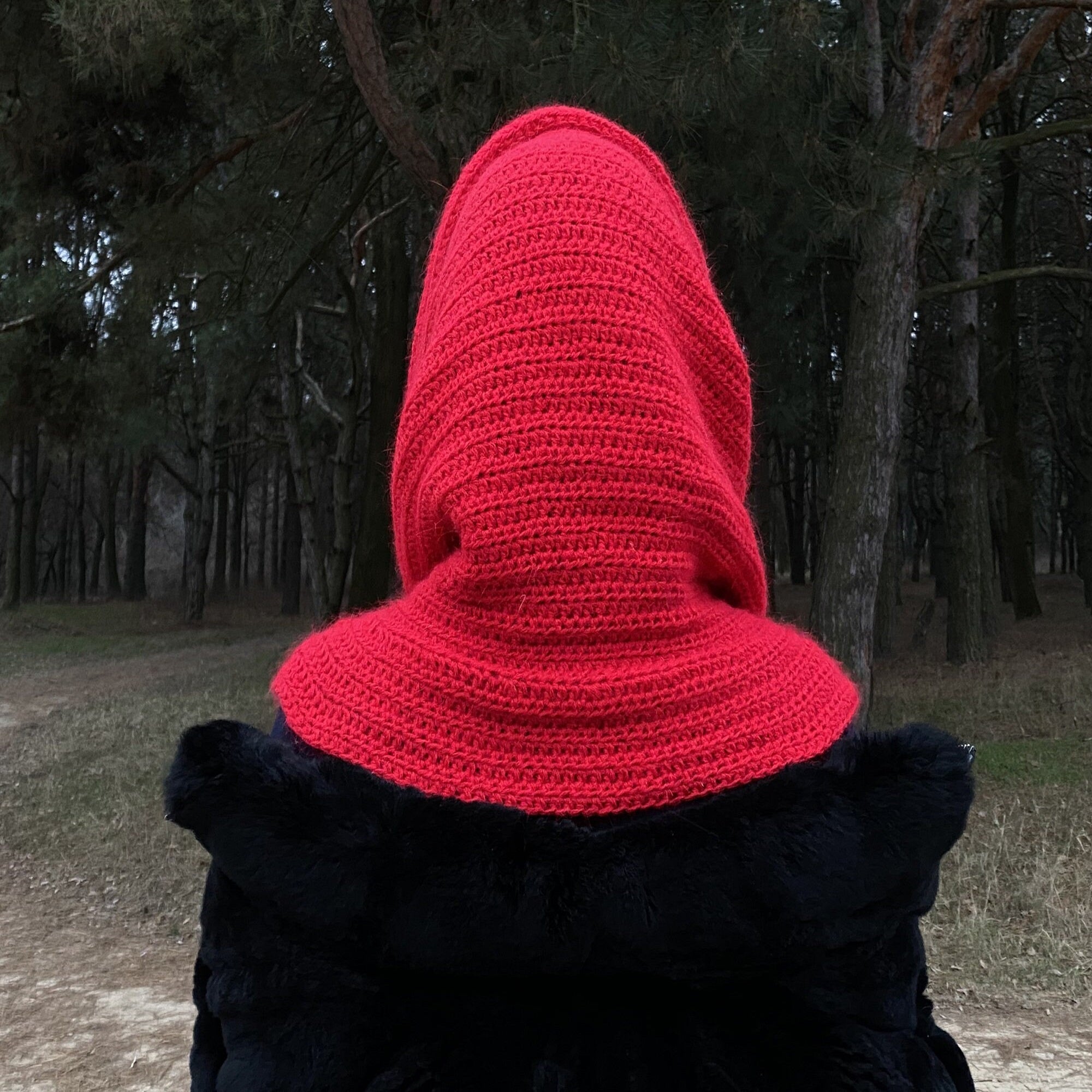 HOODED COWL Crochet Pattern (skill level intermediate)