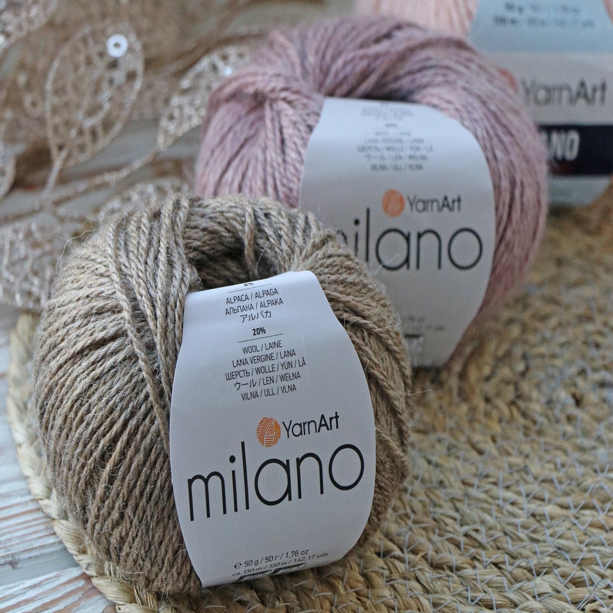 Yarnart Milano, 17 colors, 1.76 oz / 142 yards