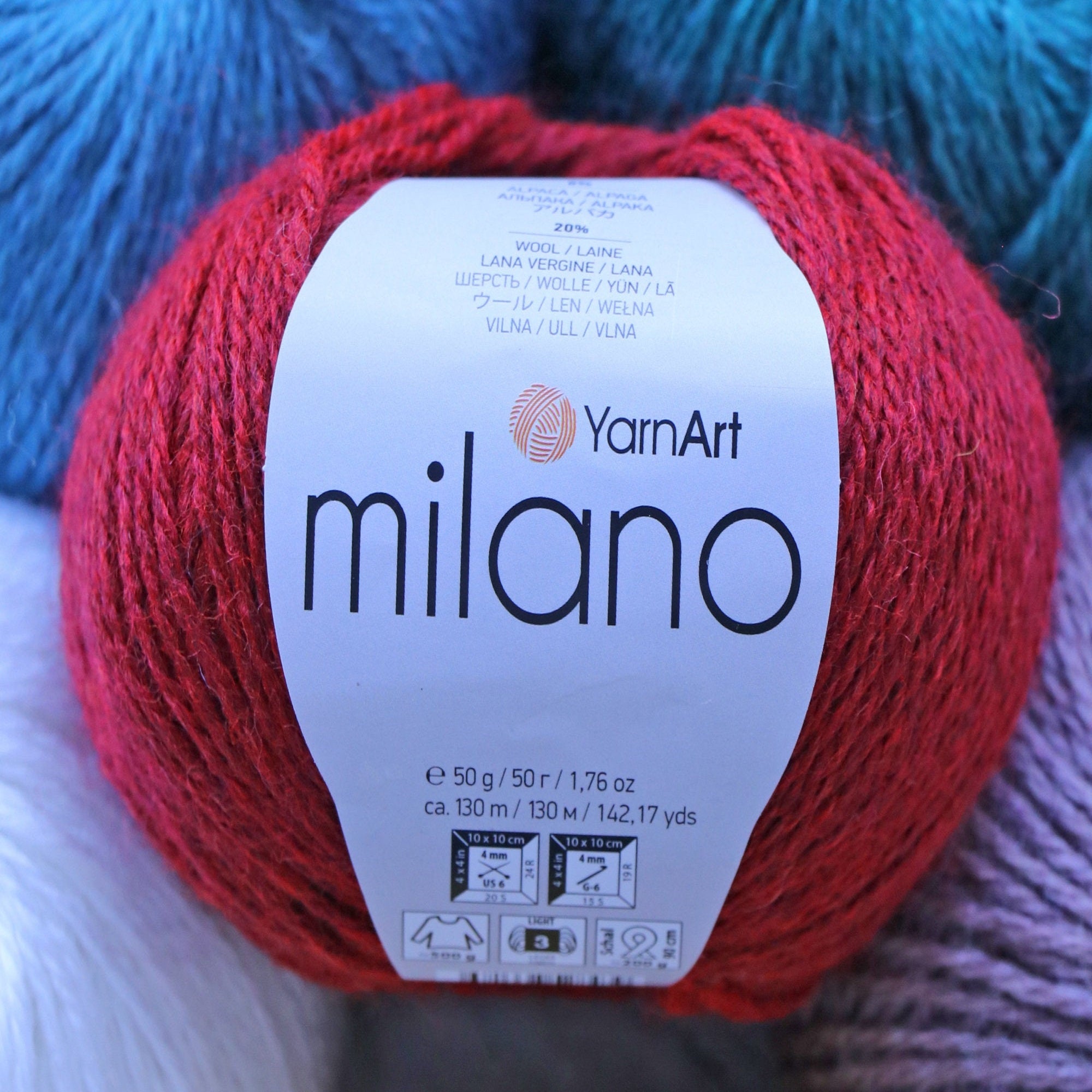 Yarnart Milano, 17 colors, 1.76 oz / 142 yards