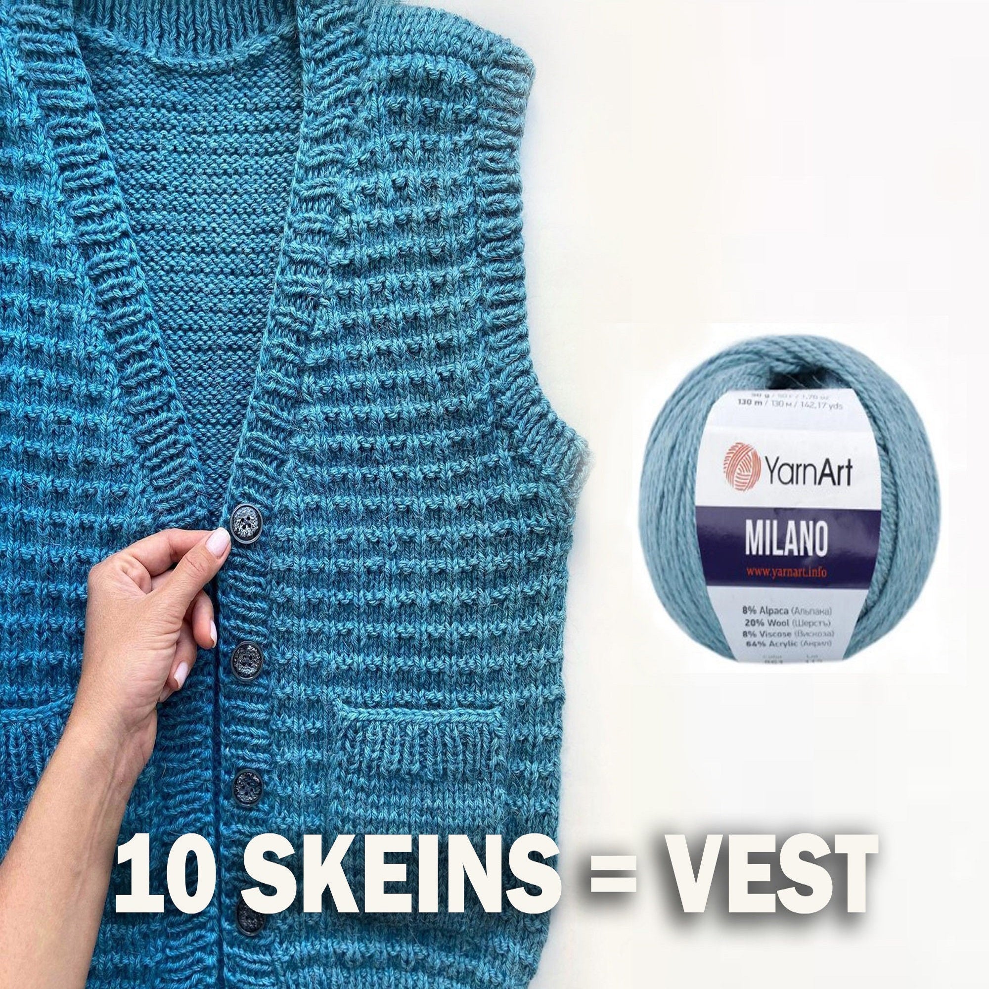 Yarnart Milano, 17 colors, 1.76 oz / 142 yards