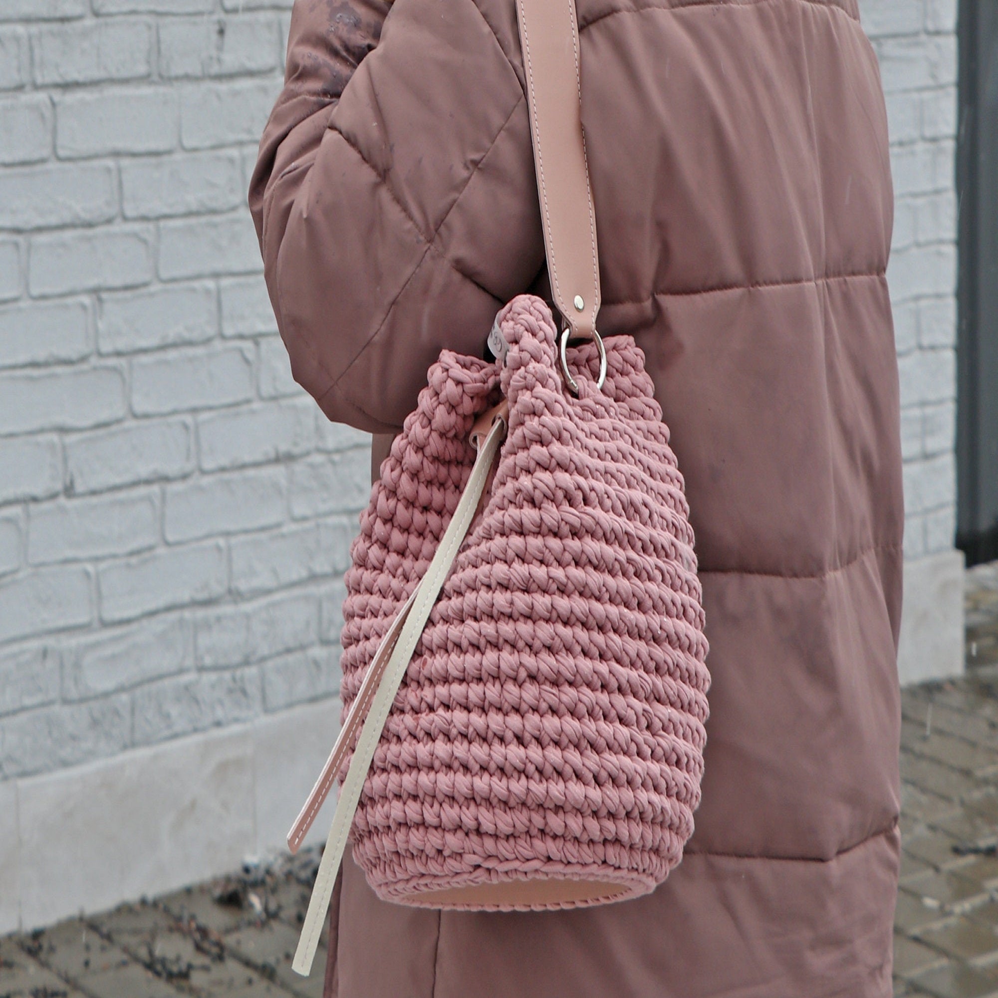 BUCKET BAG Crochet Pattern (skill level beginer)