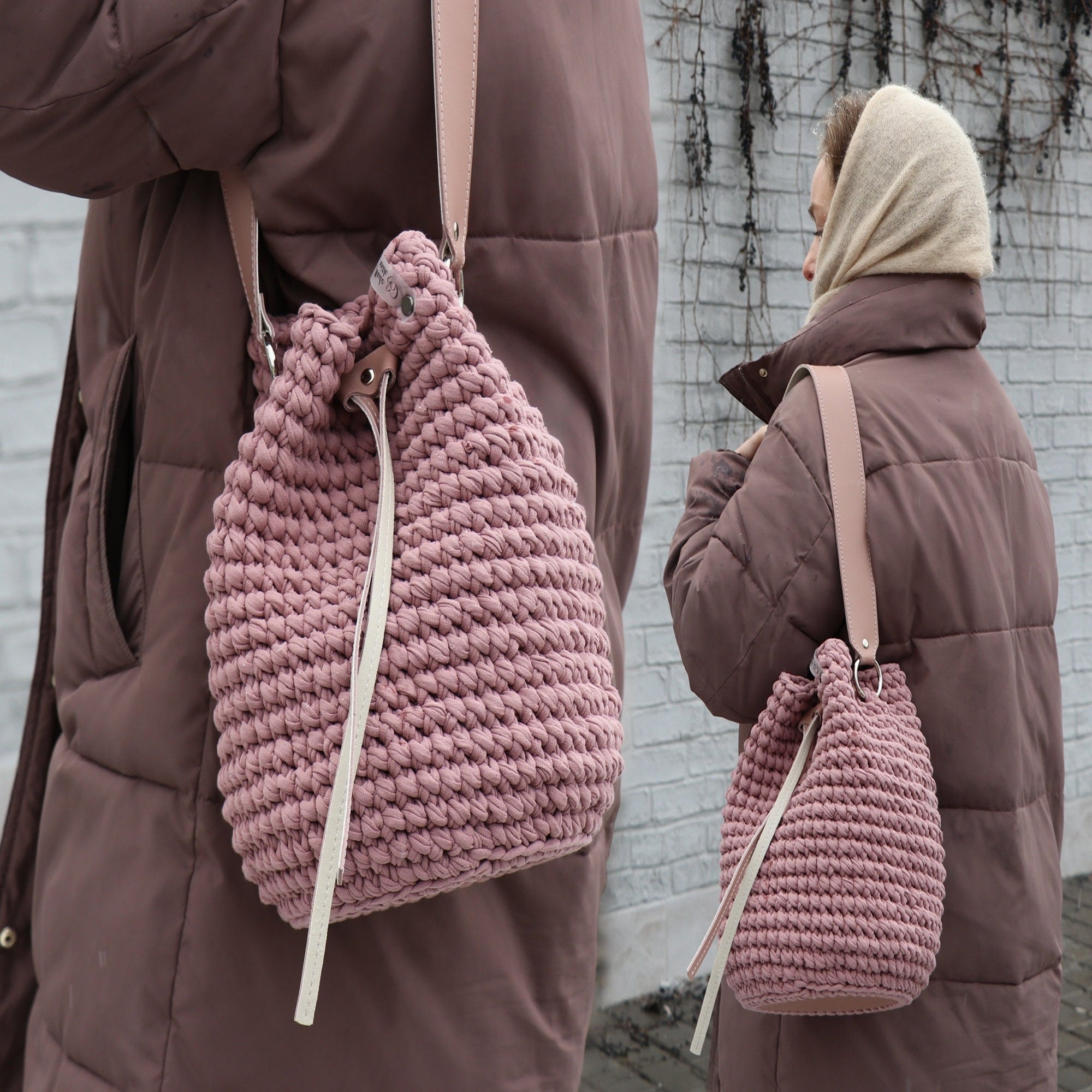 BUCKET BAG Crochet Pattern (skill level beginer)