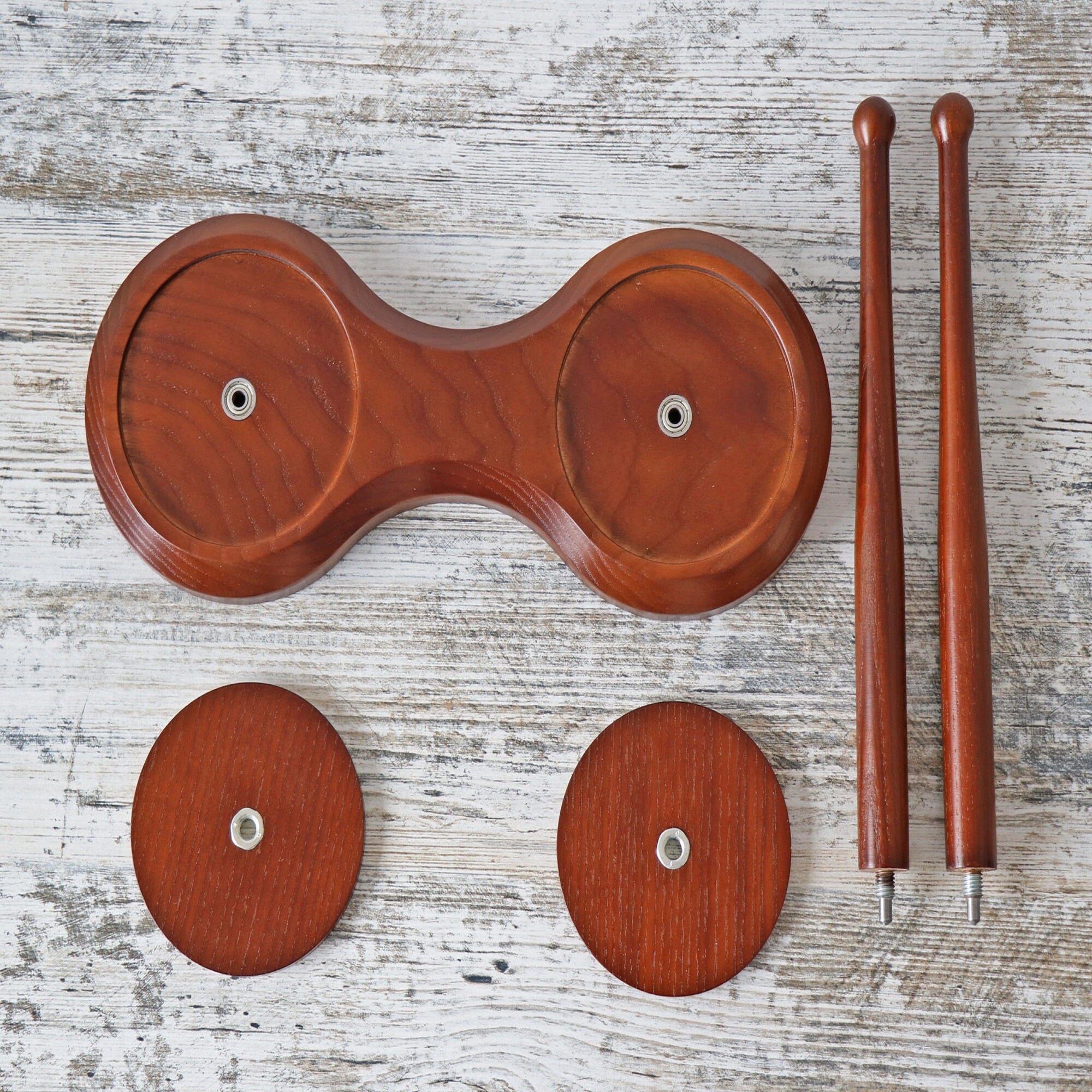 Double Yarn Ball Wooden Holder, 30 cm x 25 cm