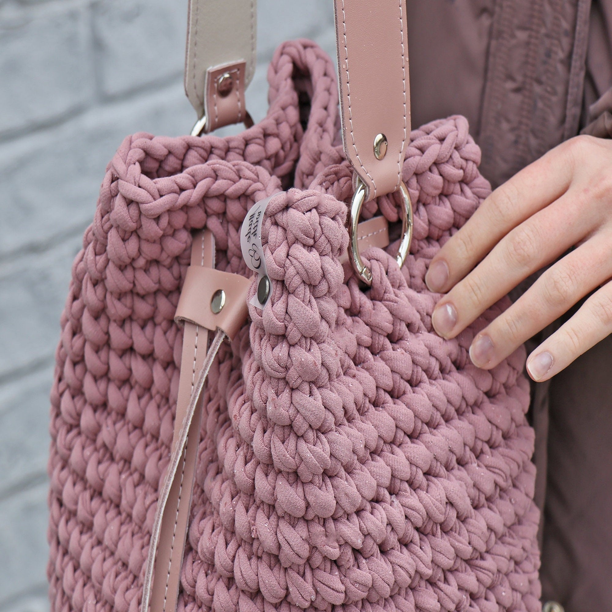 BUCKET BAG Crochet Pattern (skill level beginer)