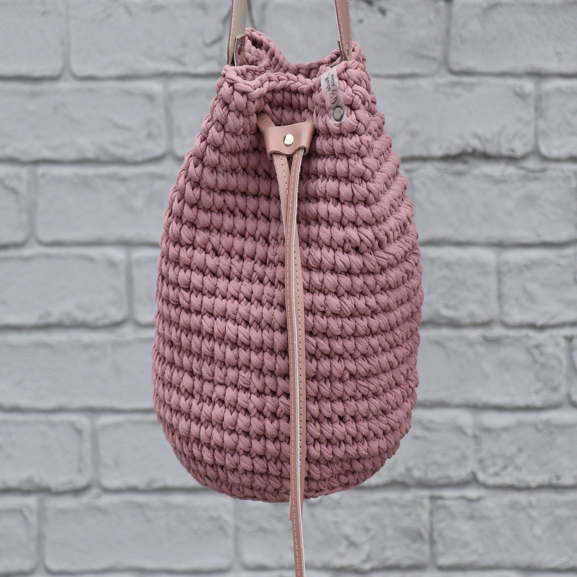 BUCKET BAG Crochet Pattern (skill level beginer)