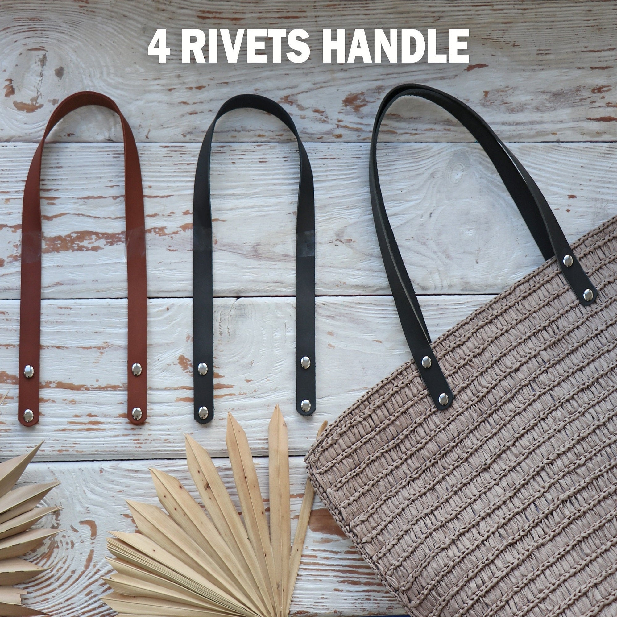 Tote Leather Bag Straps, 2 colors