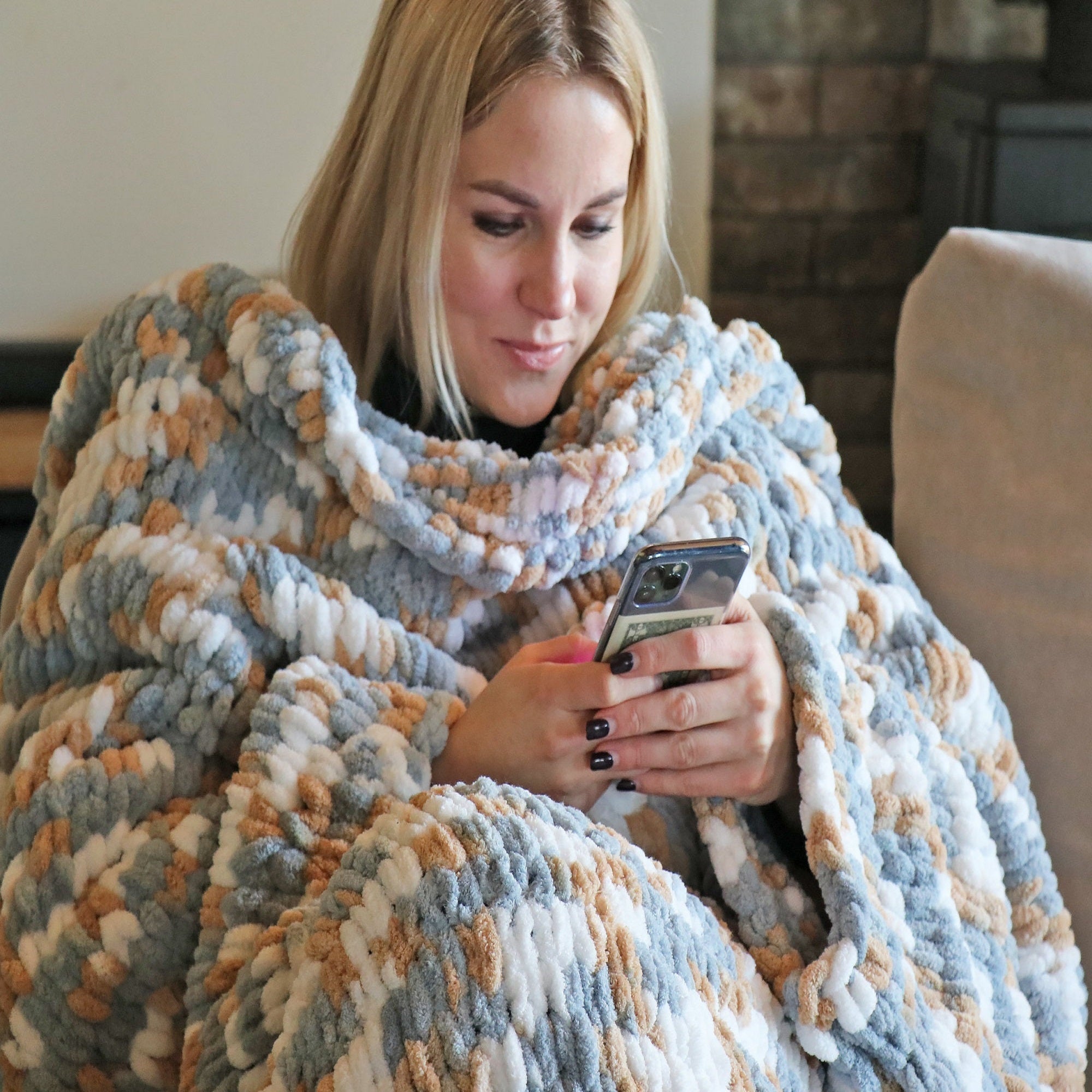 BLANKET WITH SLEEVES Knitting Pattern (skill level intermediate)
