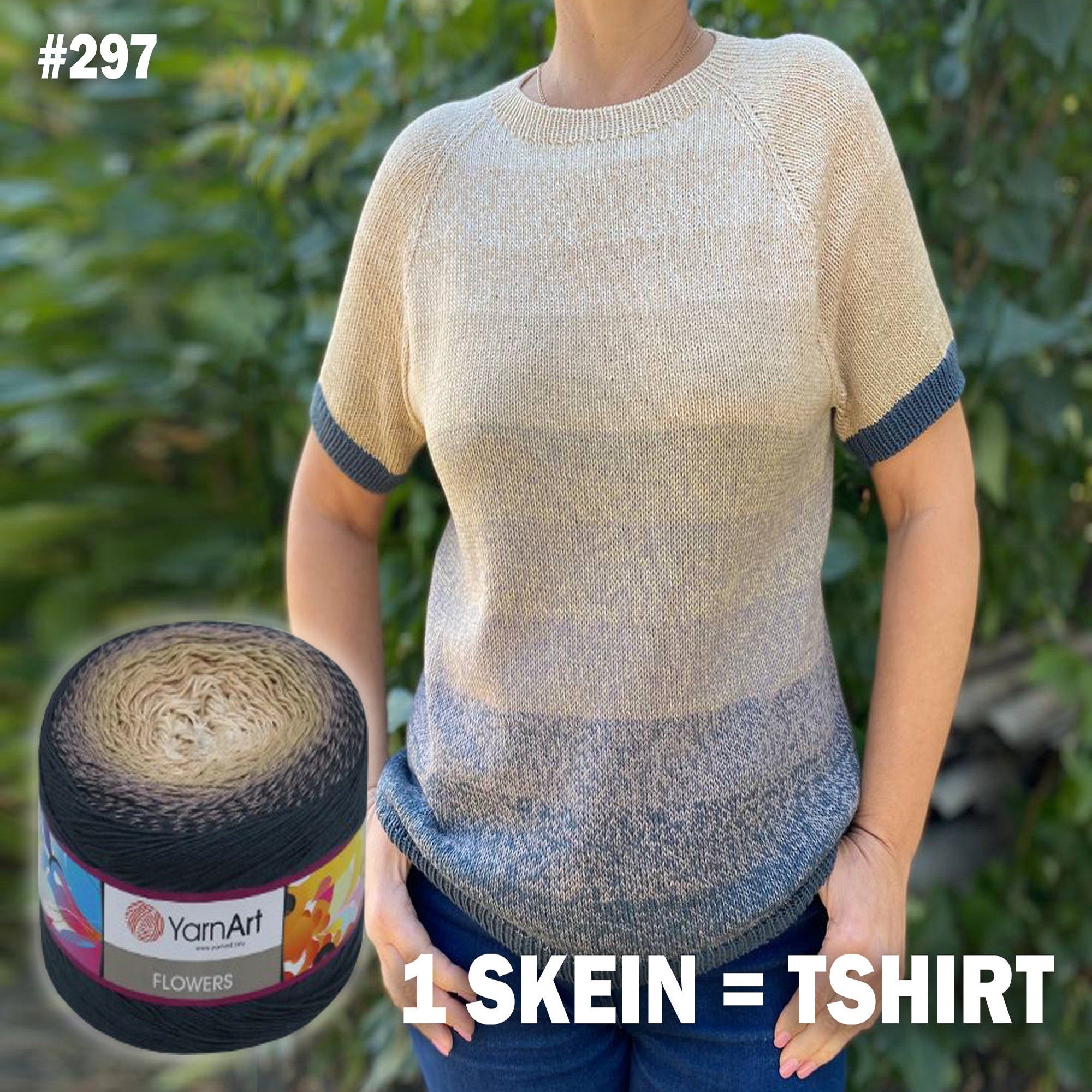 YarnArt Flowers, 49 colors, 8.8 oz / 1094 yds