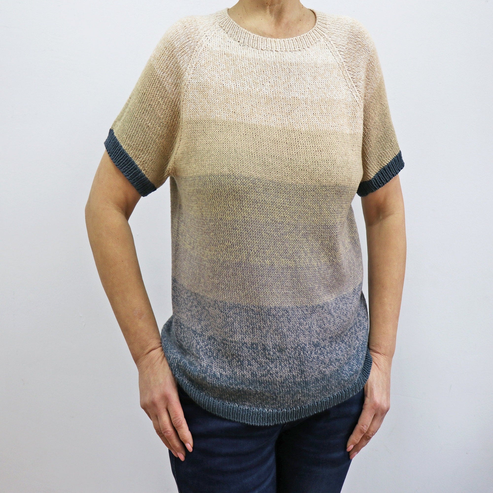 SUMMER T-SHIRT Knitting Pattern (skill level beginner)