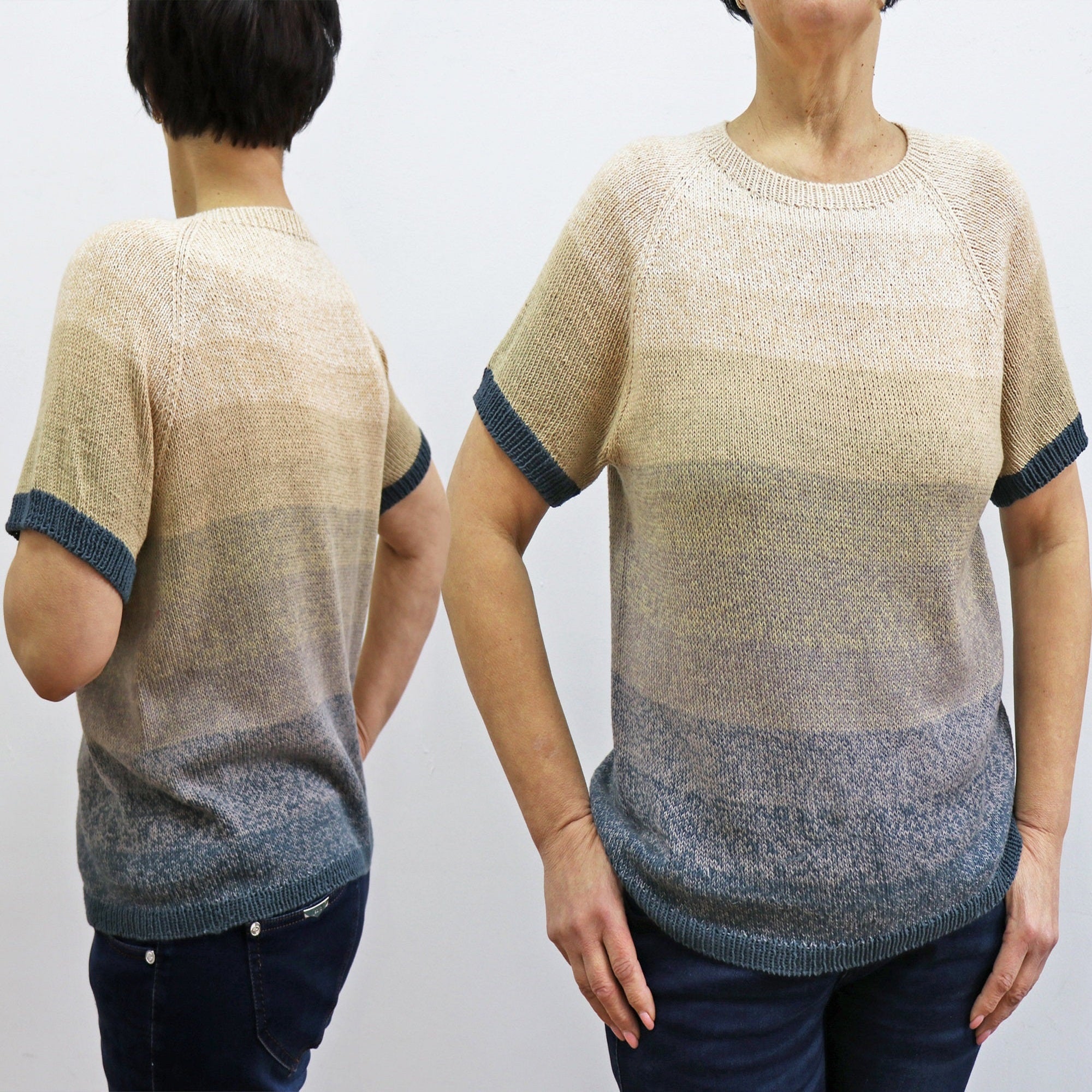 SUMMER T-SHIRT Knitting Pattern (skill level beginner)