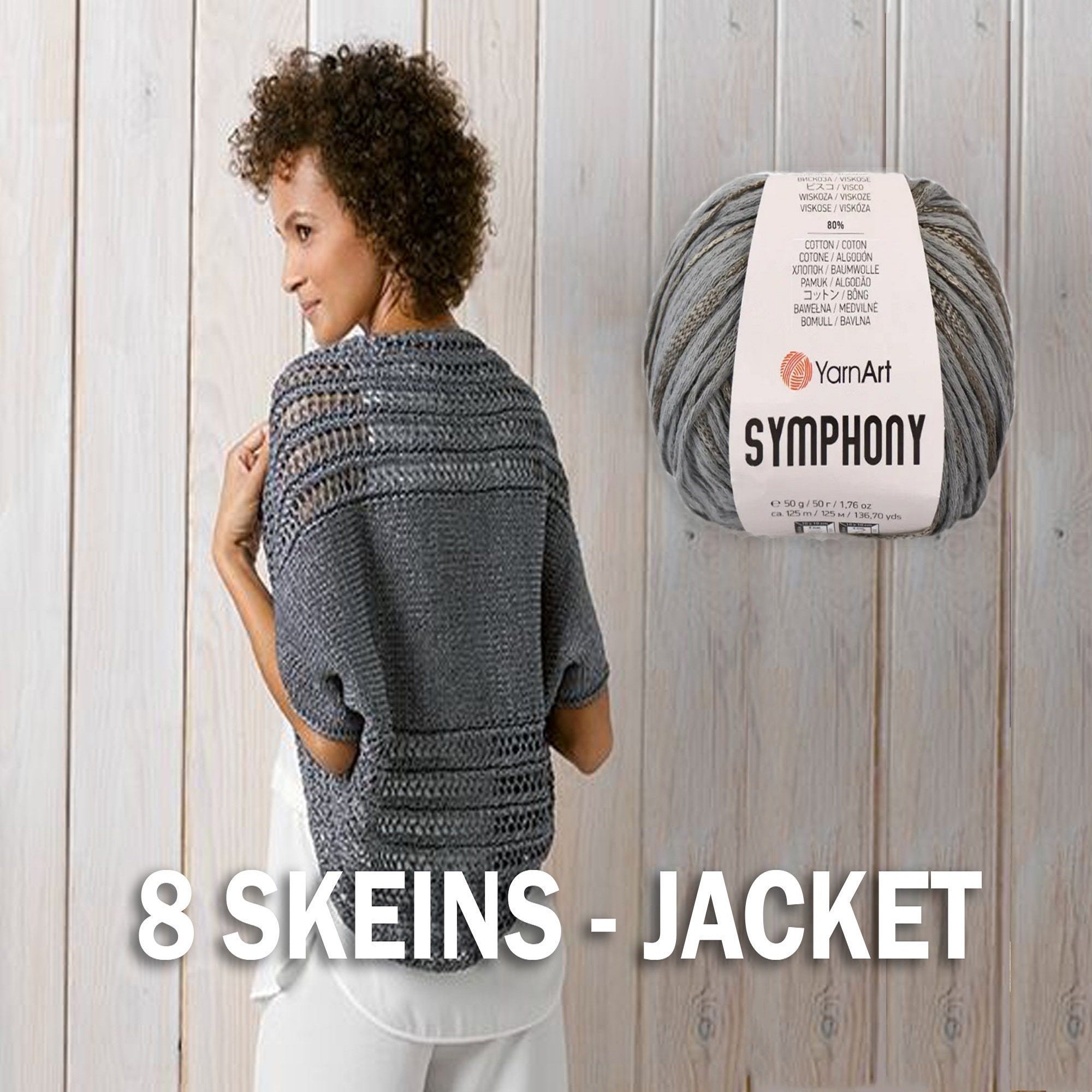 YarnArt Symphony, 23 colors, 1.76 oz / 136 yards