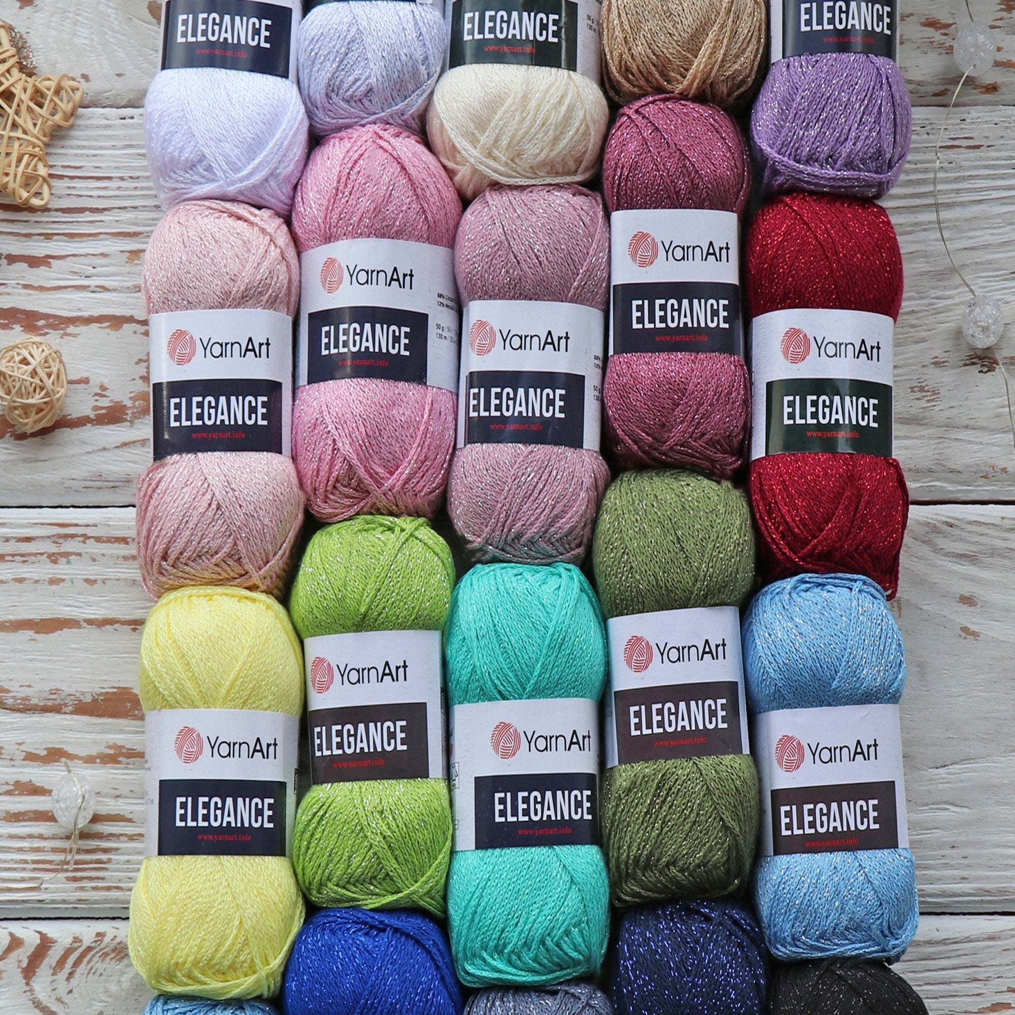 YarnArt Elegance, 23 colors, 1.76 oz / 142 yards