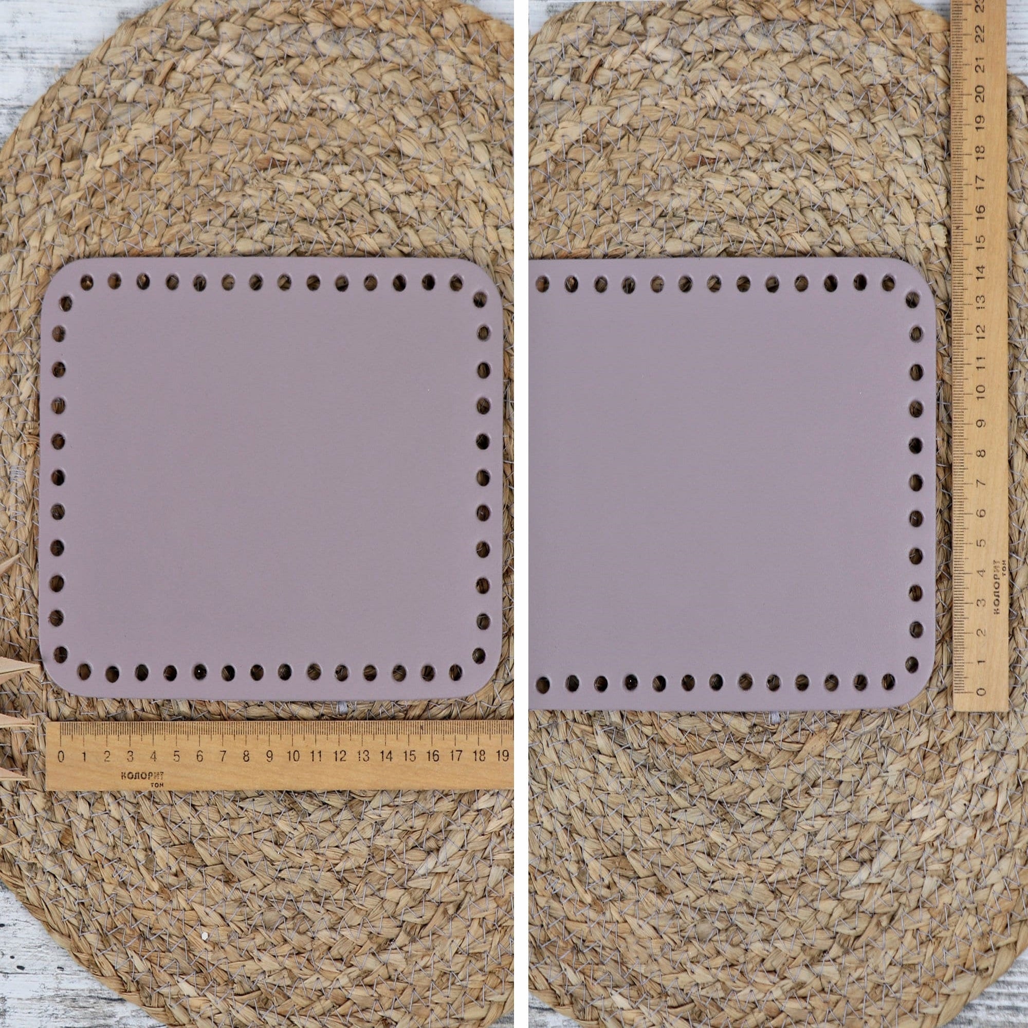 Genuine Leather Bottom for Crochet Bag or Backpack, 4 Colors