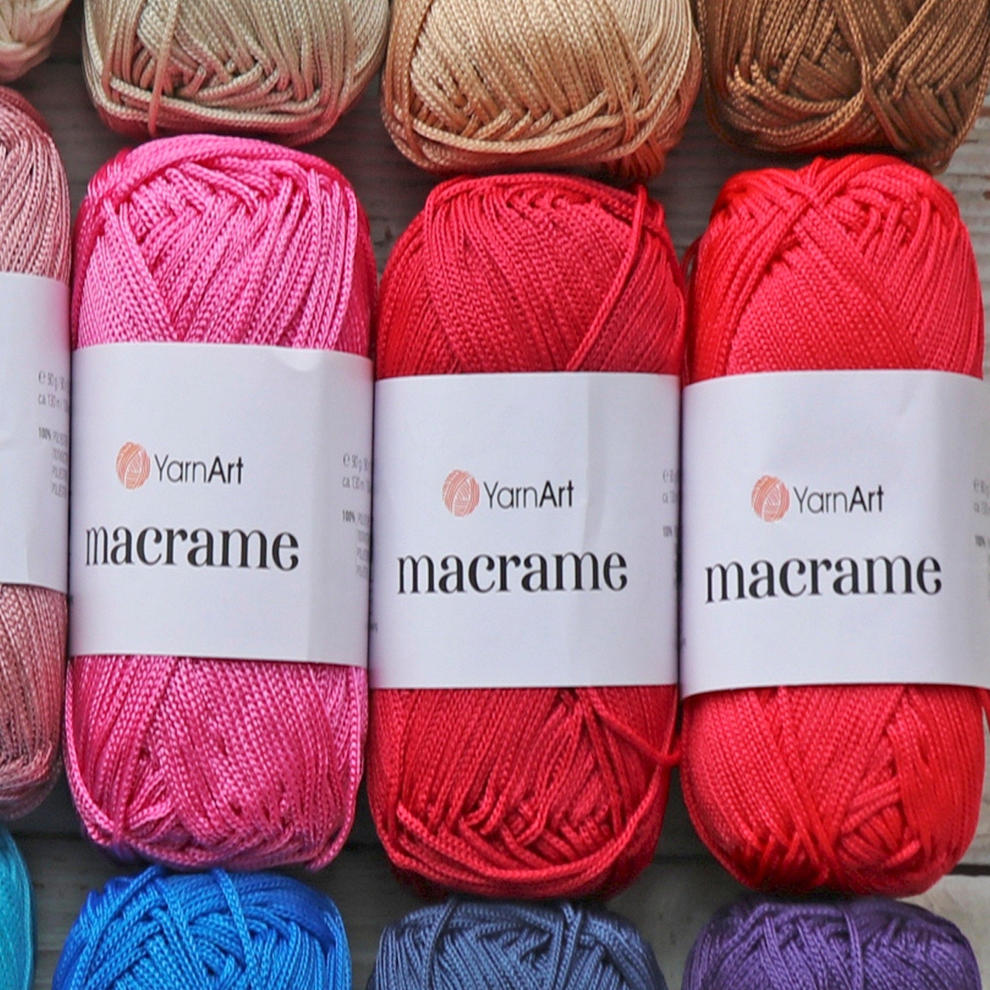 YarnArt Macrame, 23 colors, 3.5 oz / 142 yds