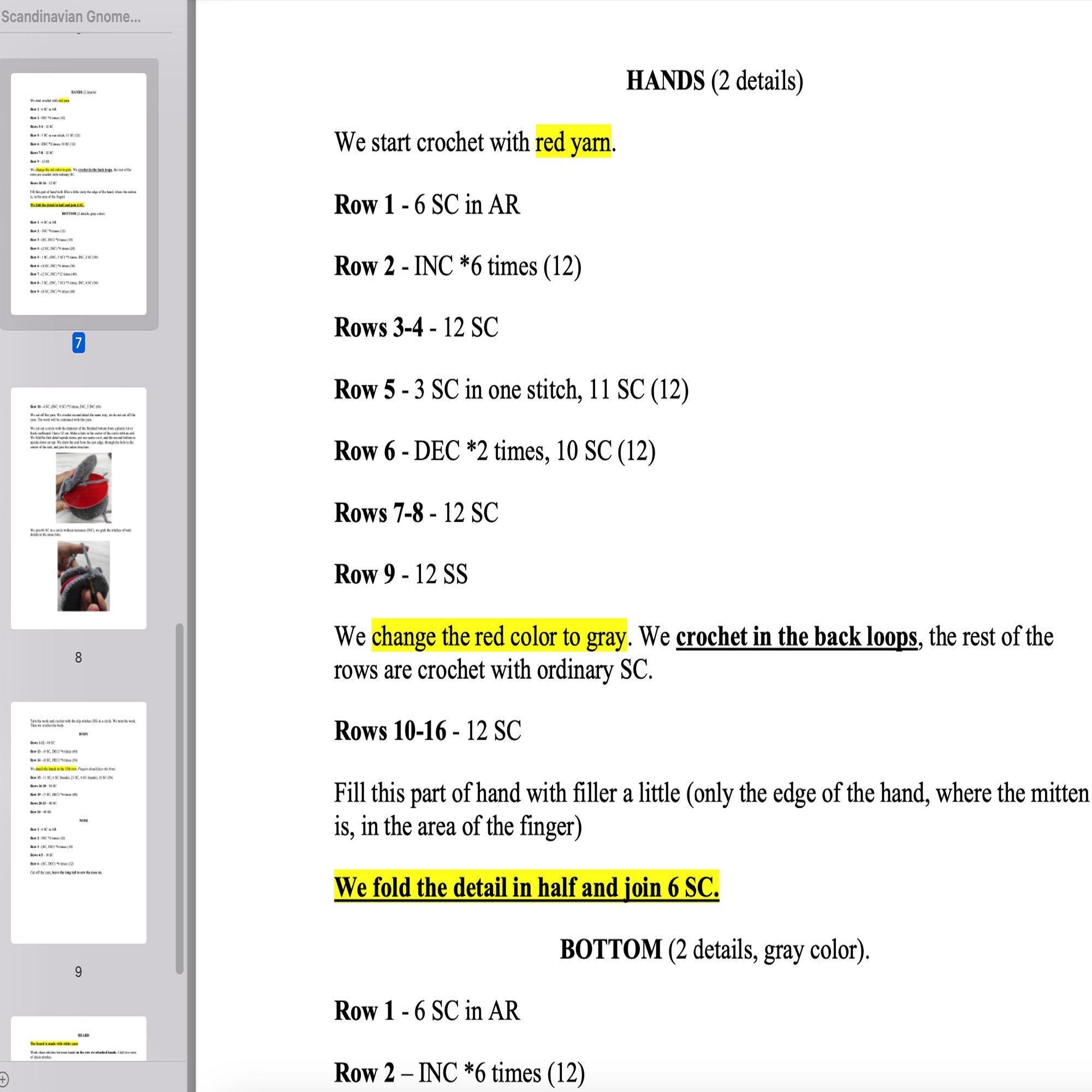 CHRISTMAS GNOME Crochet Pattern (skill level beginner)