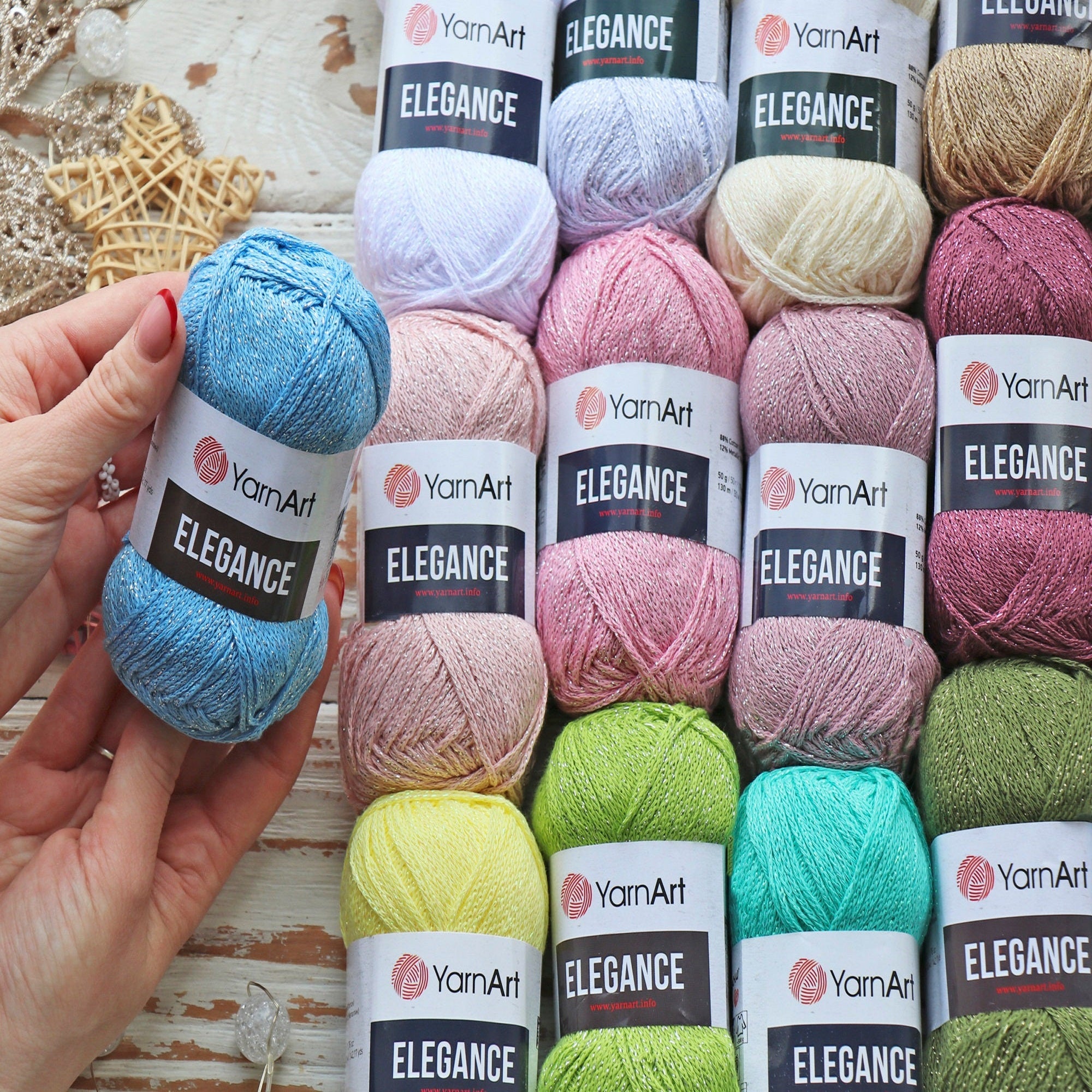YarnArt Elegance, 23 colors, 1.76 oz / 142 yards