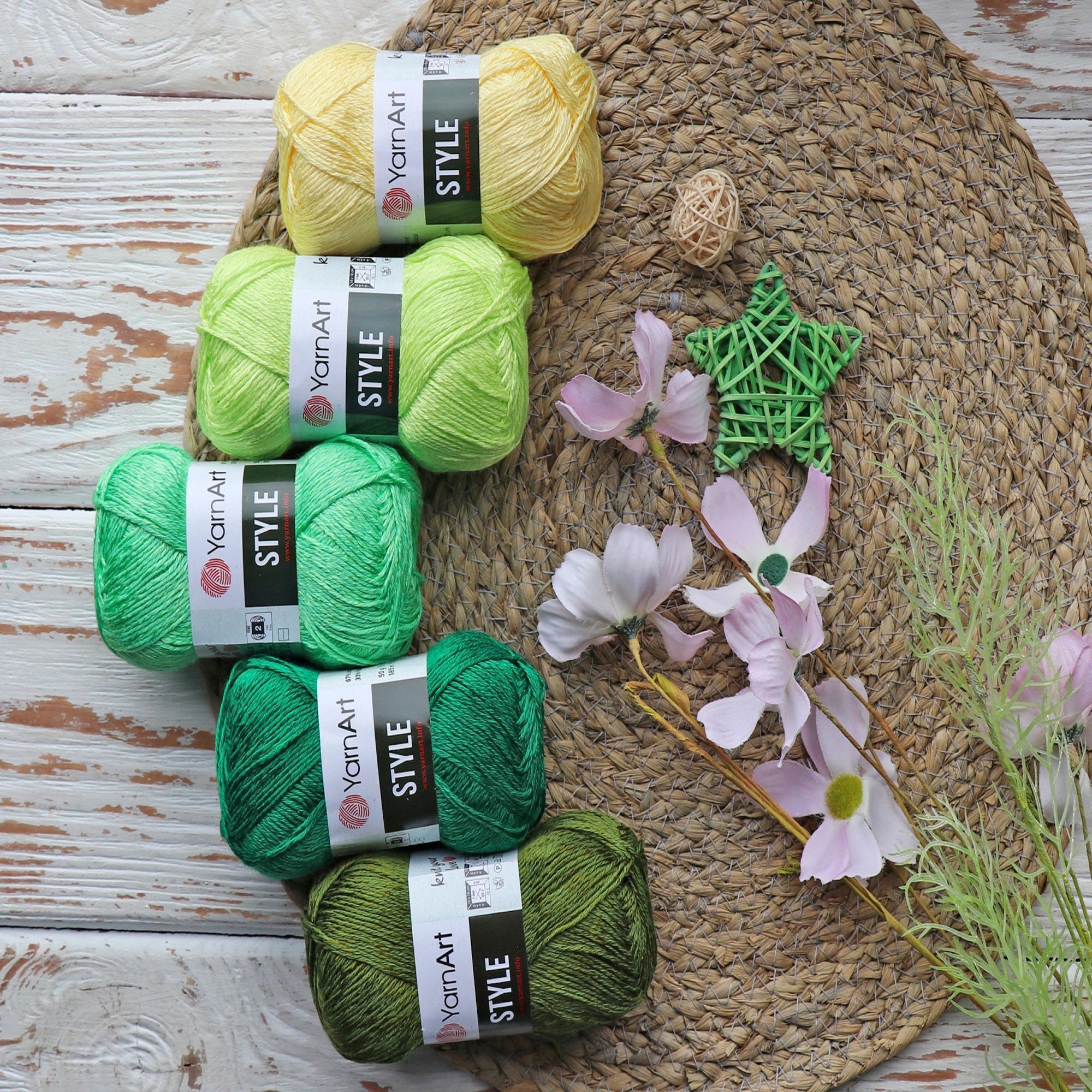 YarnArt Style, 25 colors, 1.76 oz / 202 yds