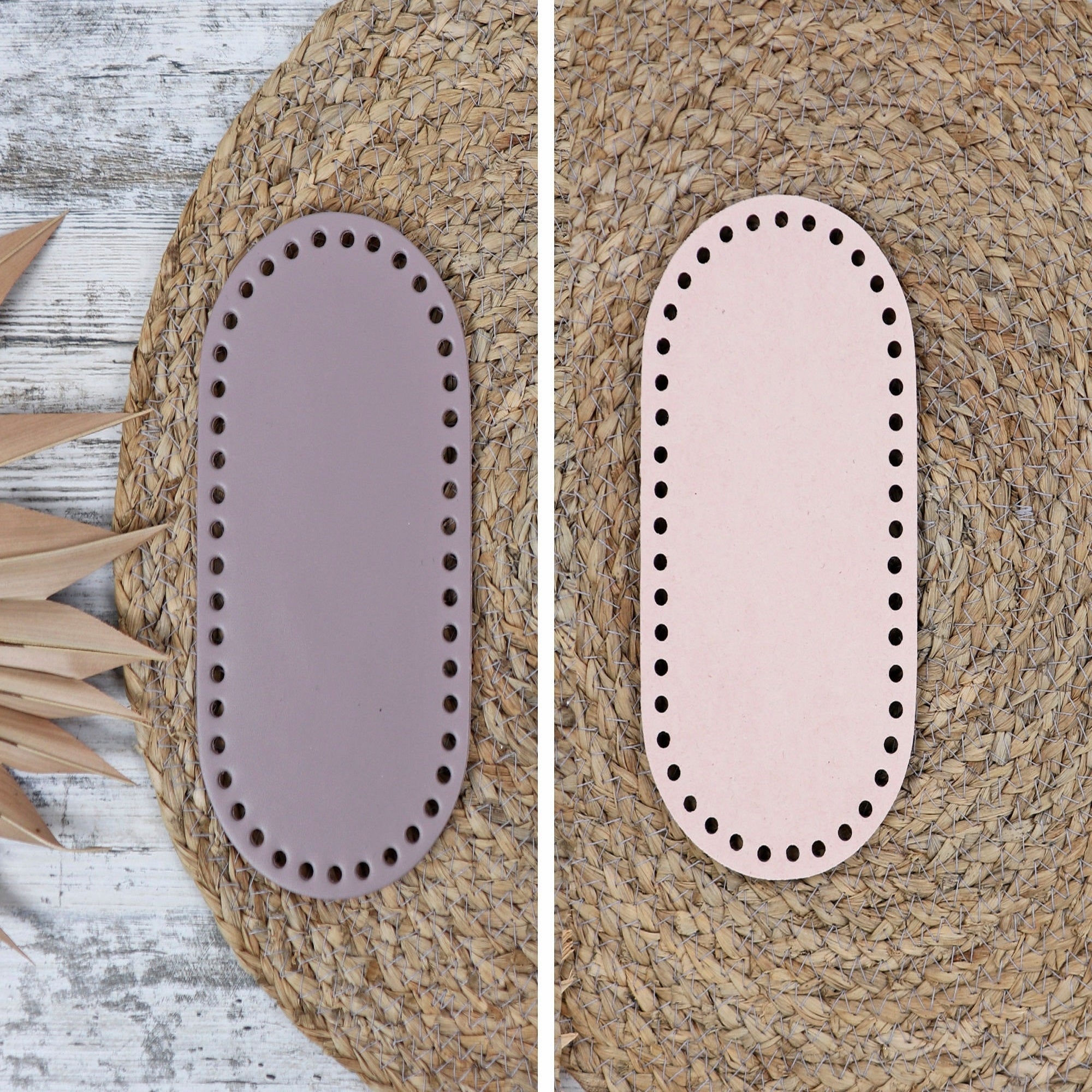 Genuine Leather Bottom for Crochet Bag or Backpack, 4 Colors