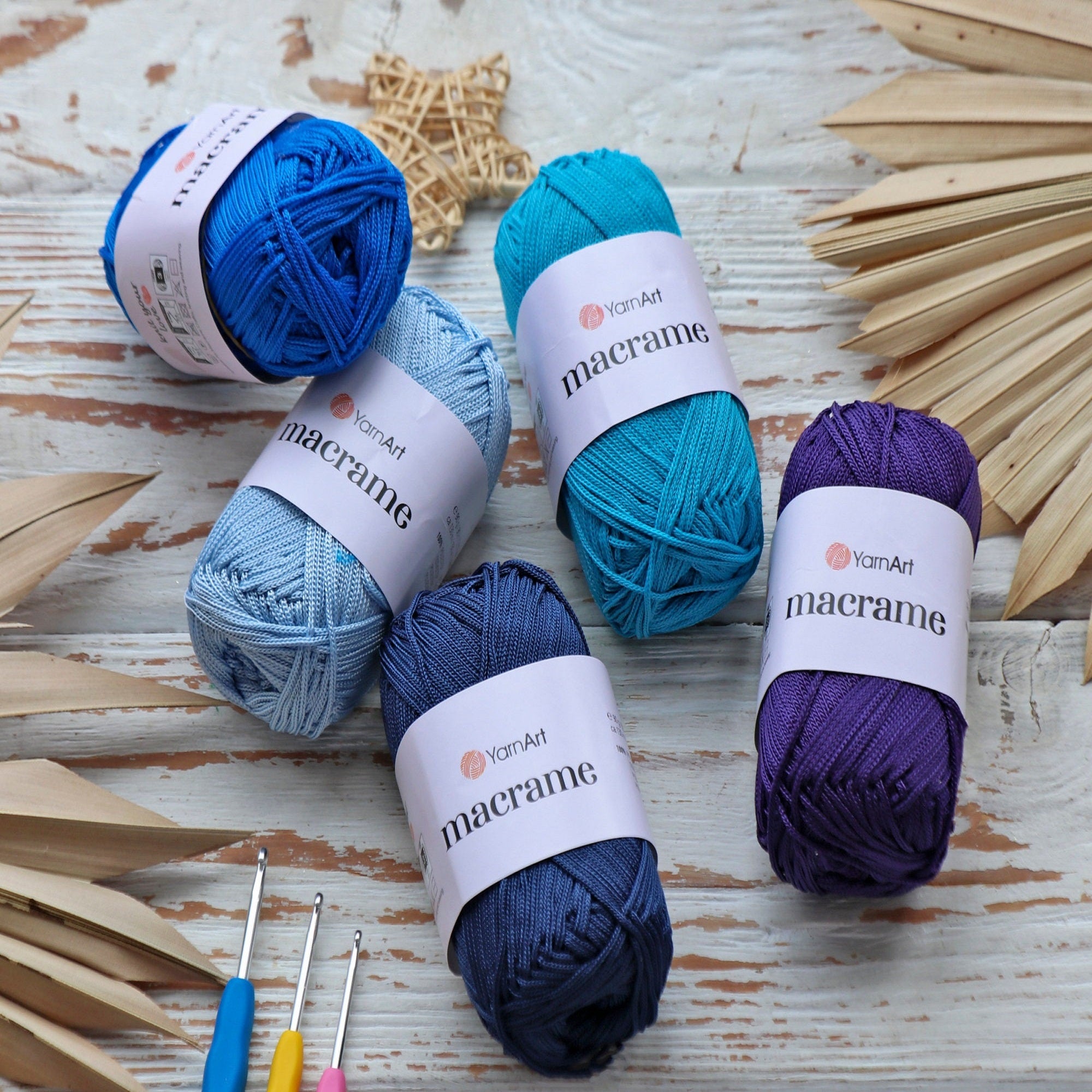 YarnArt Macrame, 23 colors, 3.5 oz / 142 yds