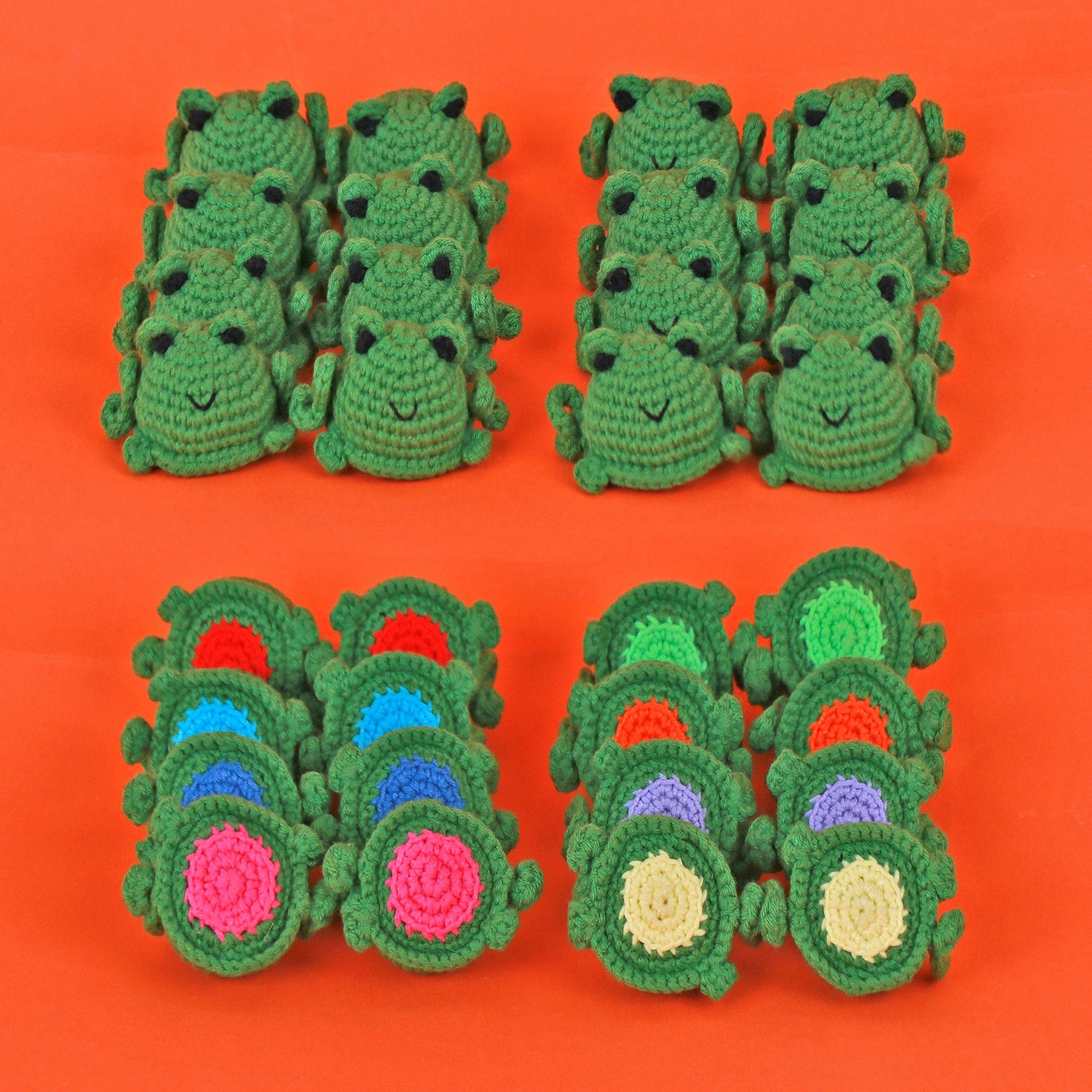 FROG MEMORY GAME Crochet Pattern (skill level intermediate)