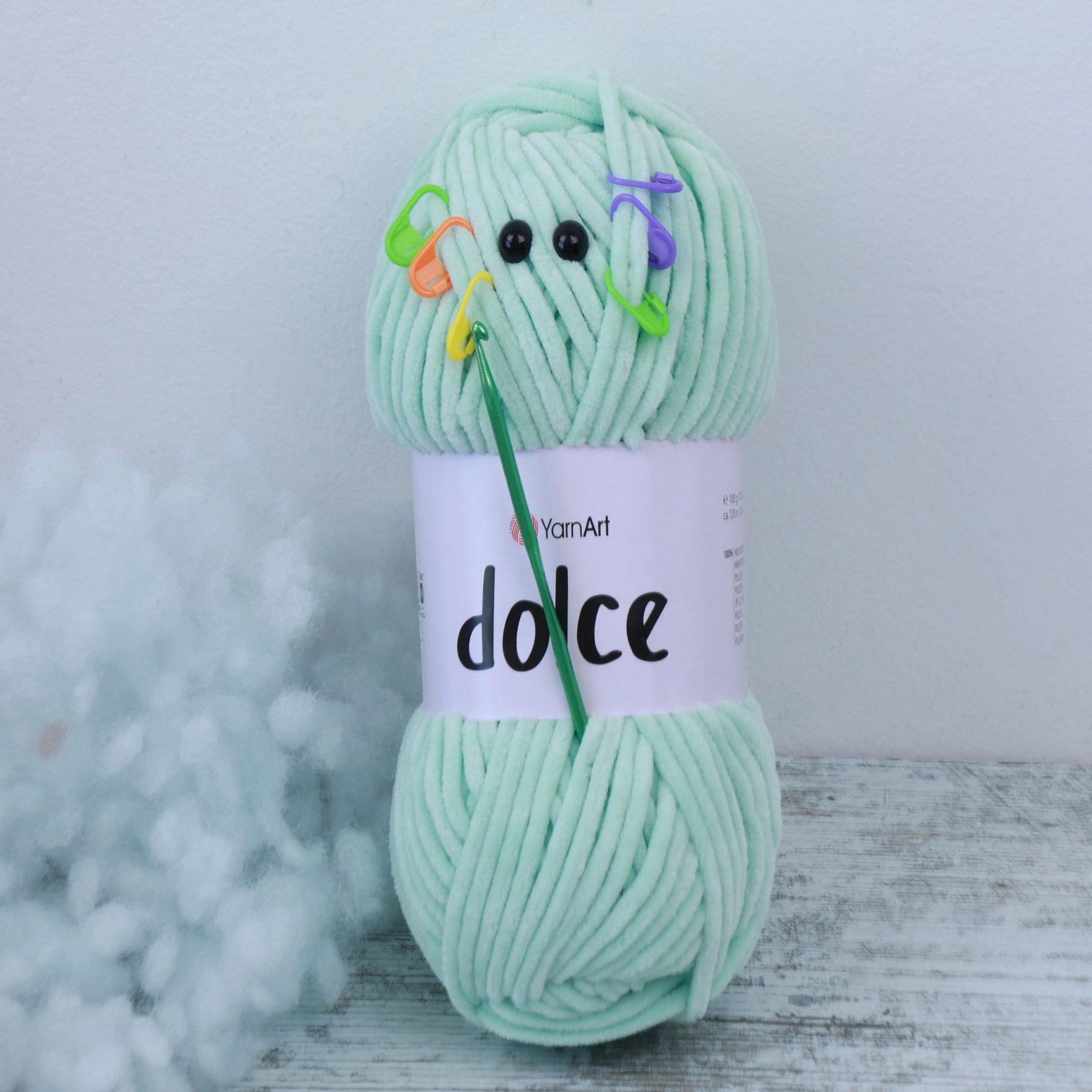 BEGINNER CROCHET KIT Amigurumi Dinosaur + Pdf Pattern, Easy Starter Crochet Kit, Amigurumi Kit, Diy Craft Kit Gift, Crochet Dinosaur