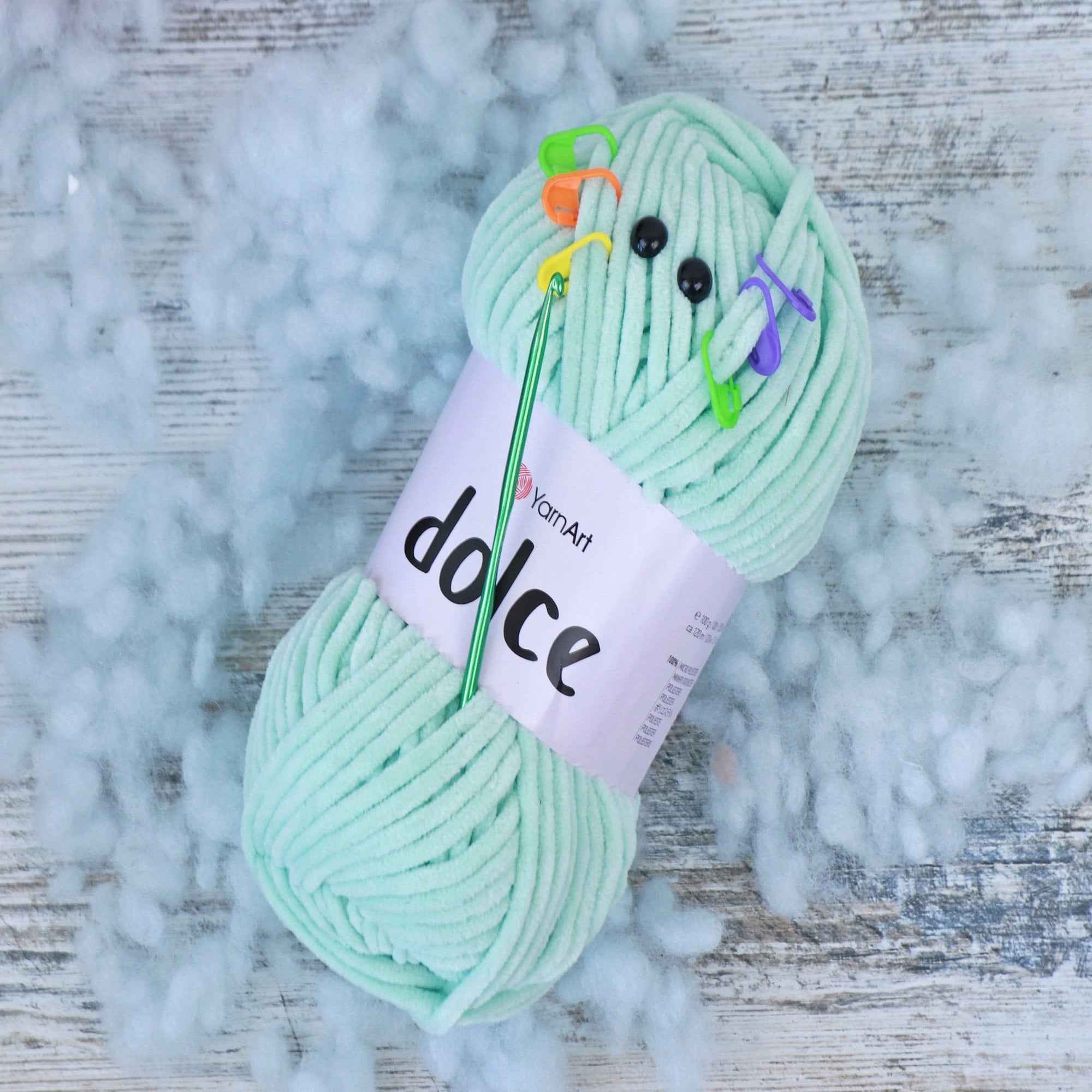 BEGINNER CROCHET KIT Amigurumi Dinosaur + Pdf Pattern, Easy Starter Crochet Kit, Amigurumi Kit, Diy Craft Kit Gift, Crochet Dinosaur