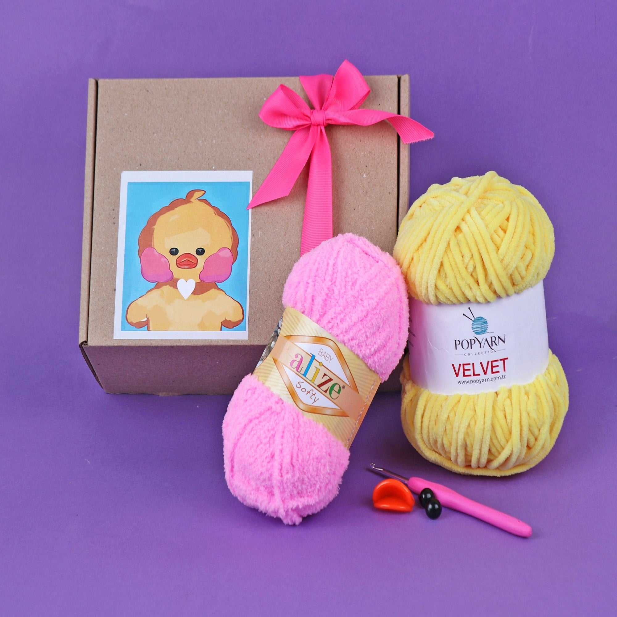 Beginner Amigurumi Duck Crochet Kit, free PDF pattern