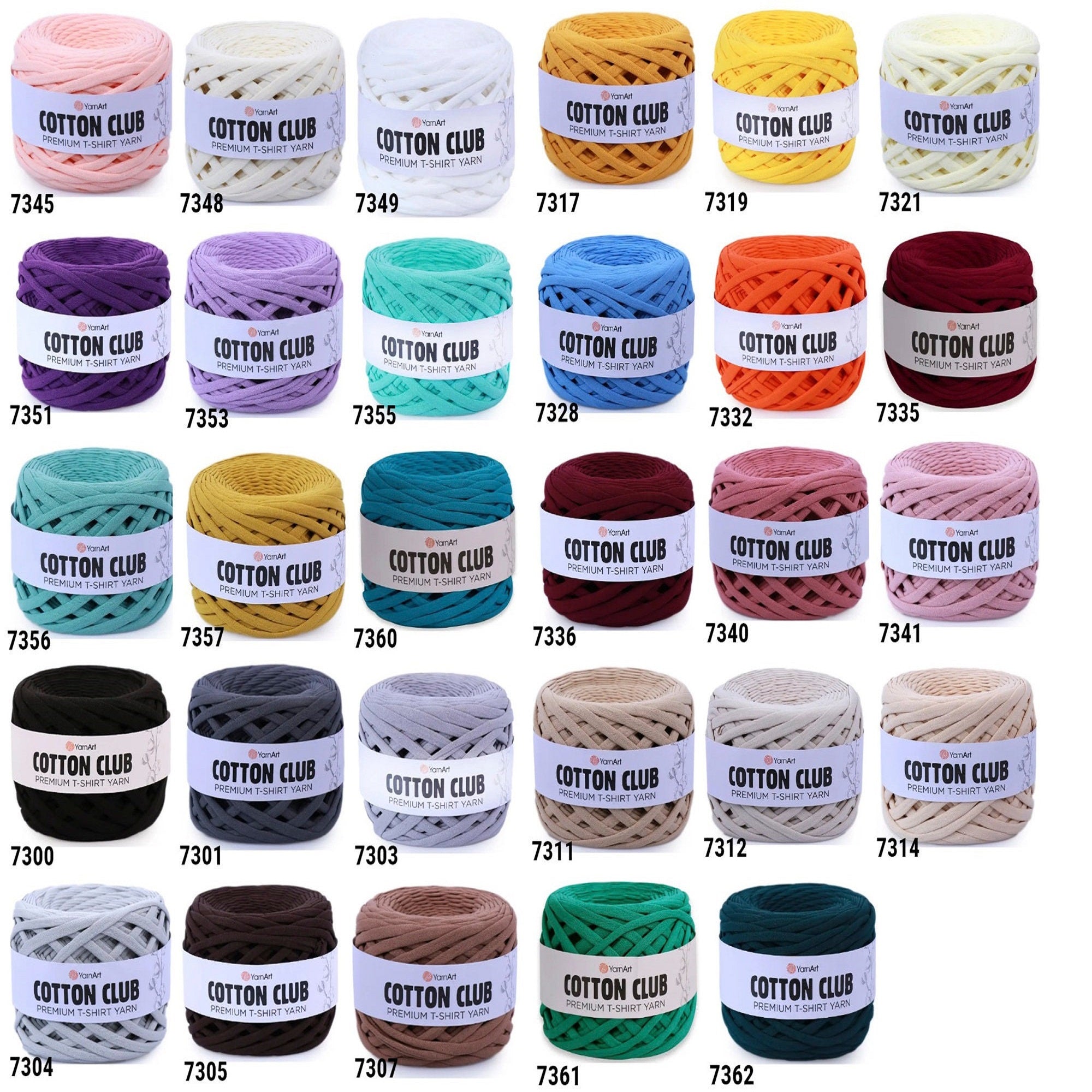 YarnArt Cotton Club, 23 colors, 10.9 oz / 120 yards