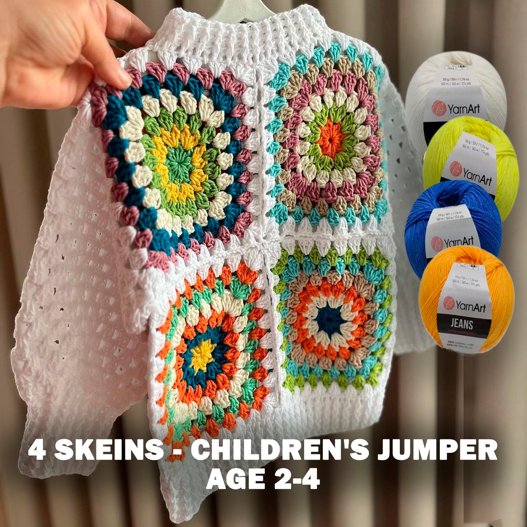 YarnArt Jeans, 62 colors, 1.75 oz / 174 yds