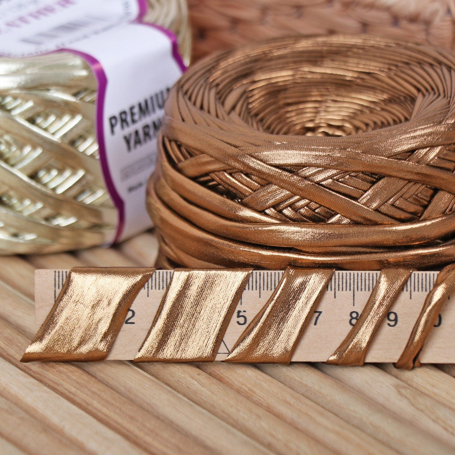 PREMIUM YARNS LEATHER, Leather T-shirt Yarn, Crochet Leather Look Yarn, Metallic T-shirt Yarn, Yarn For Crochet Bags and Purses Leather Yarn