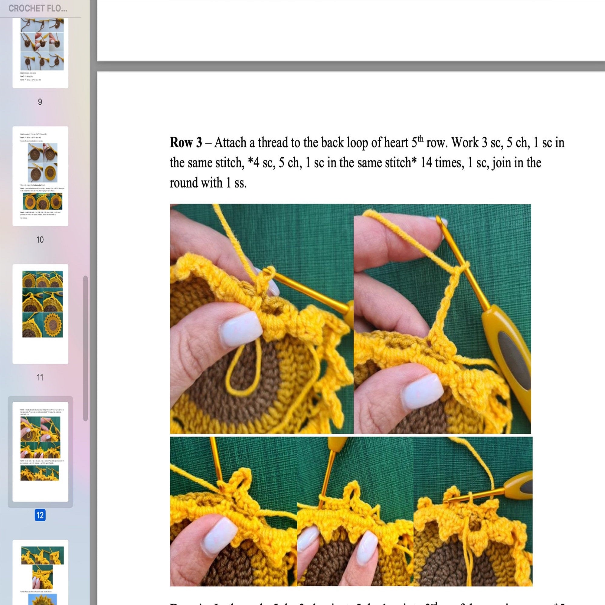 FLOWER POT COASTERS Crochet Pattern (skill level beginner)