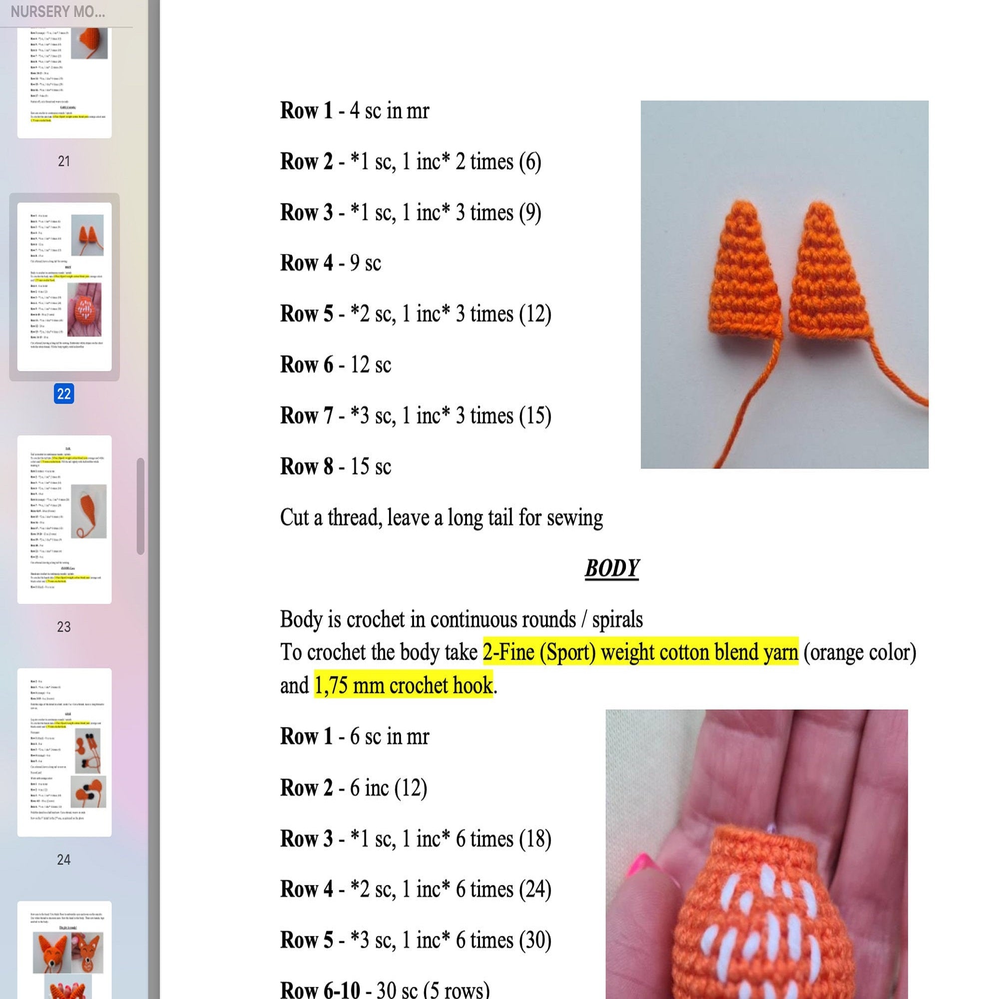 NURSERY MOBILE Crochet Pattern (skill level advanced)