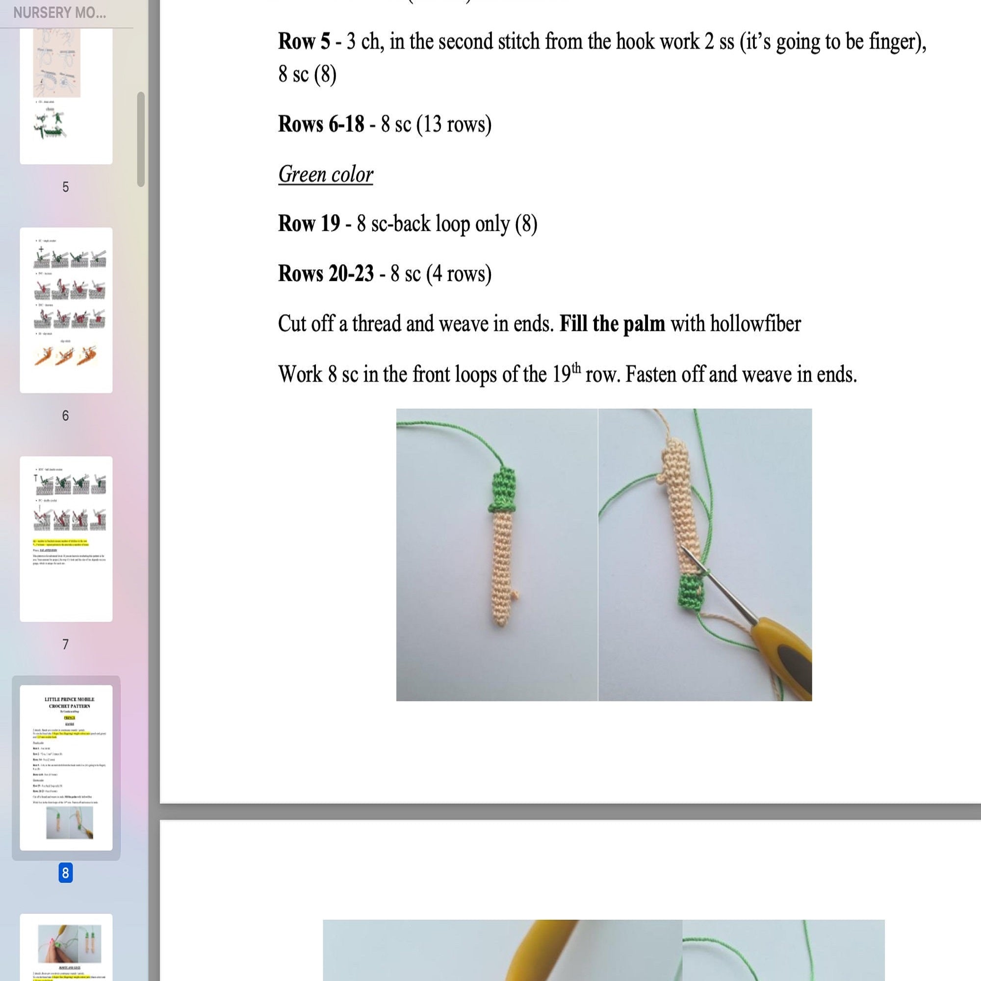NURSERY MOBILE Crochet Pattern (skill level advanced)
