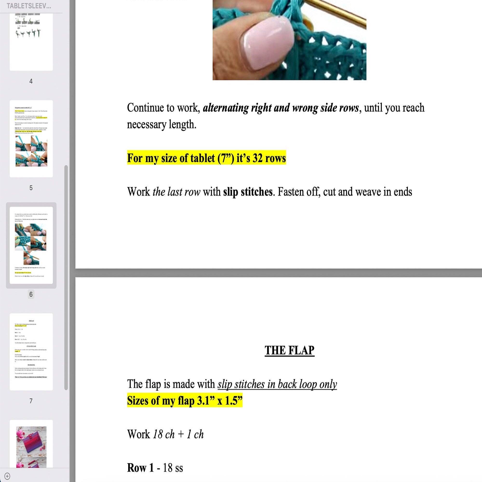 TABLET CASE Crochet Pattern (skill level beginner)