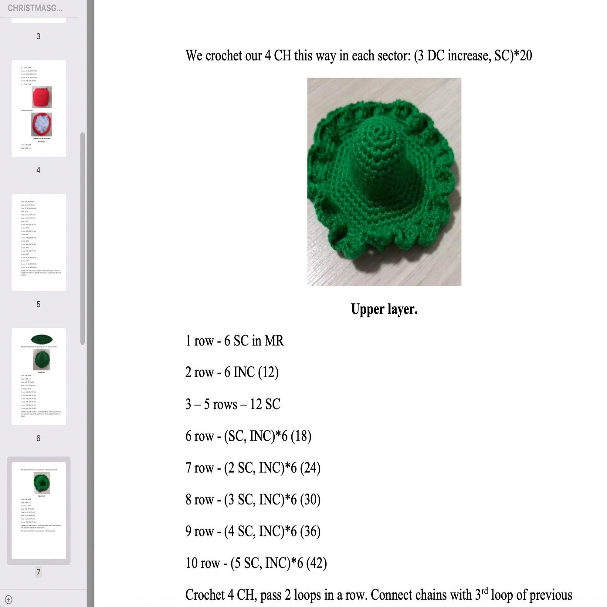 CHRISTMAS GNOME Crochet Pattern (skill level intermediate)