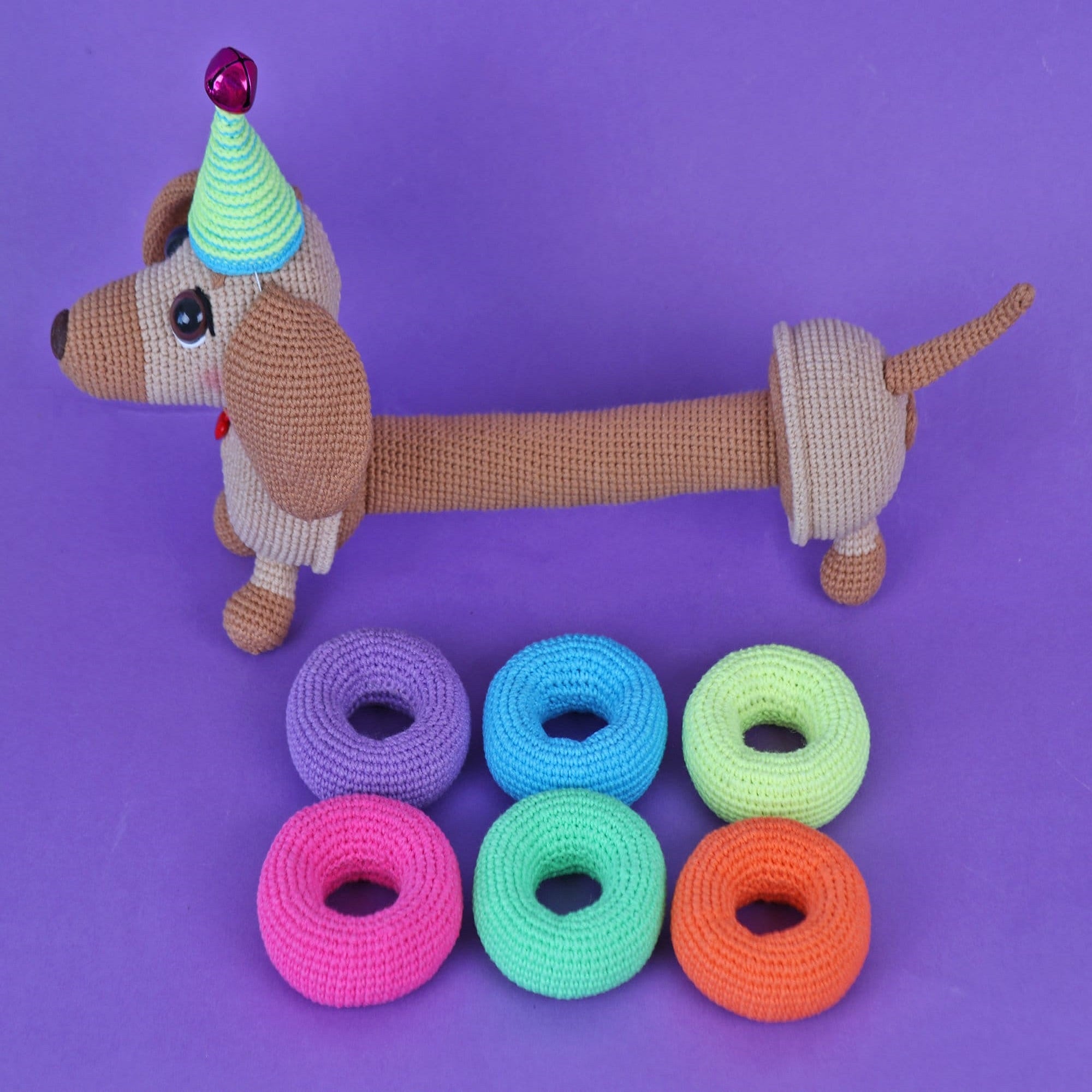 STACKING DOG TOY Crochet Pattern (skill level intermediate)
