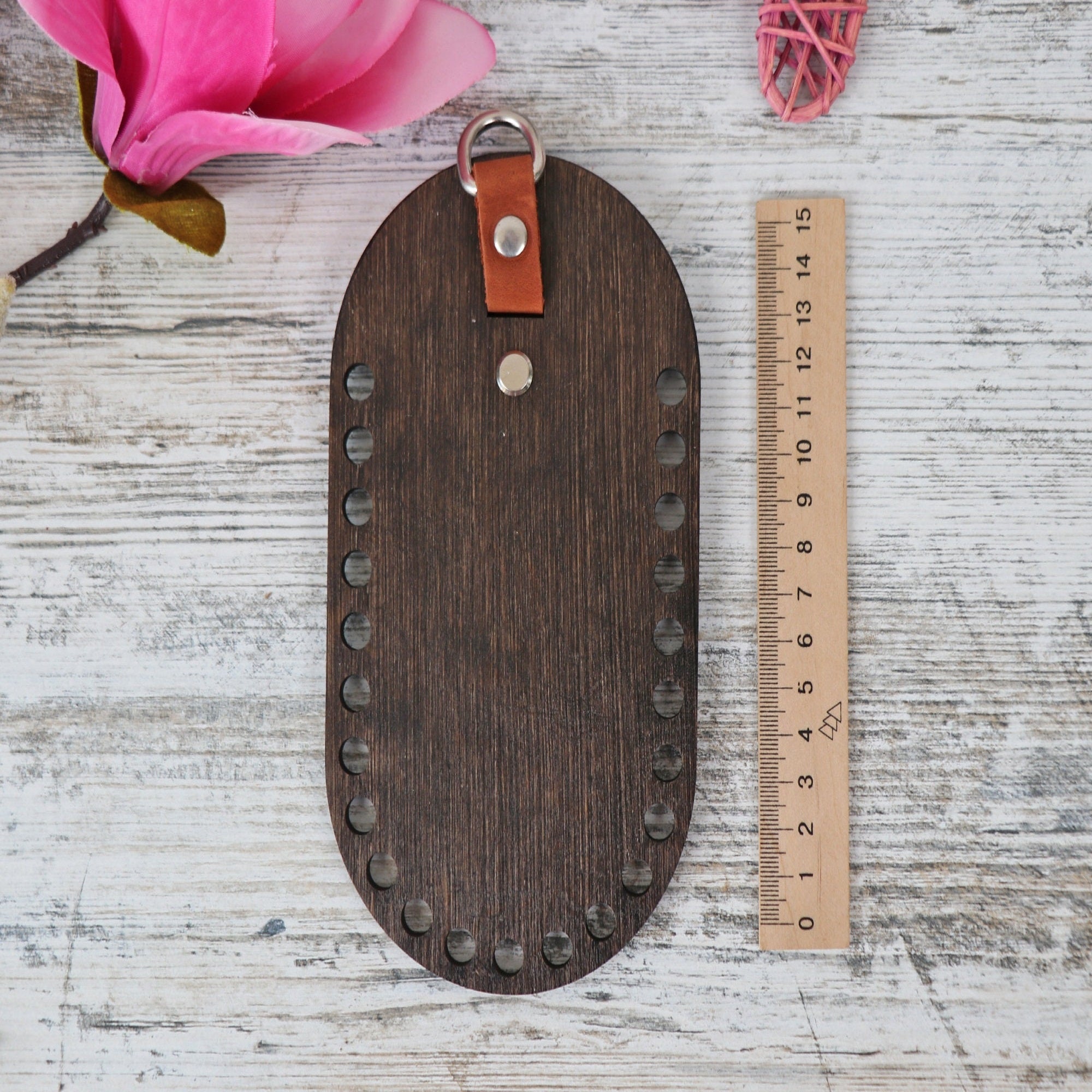 Handmade Wooden Sides for Bag, 16 colors, 18x10 cm