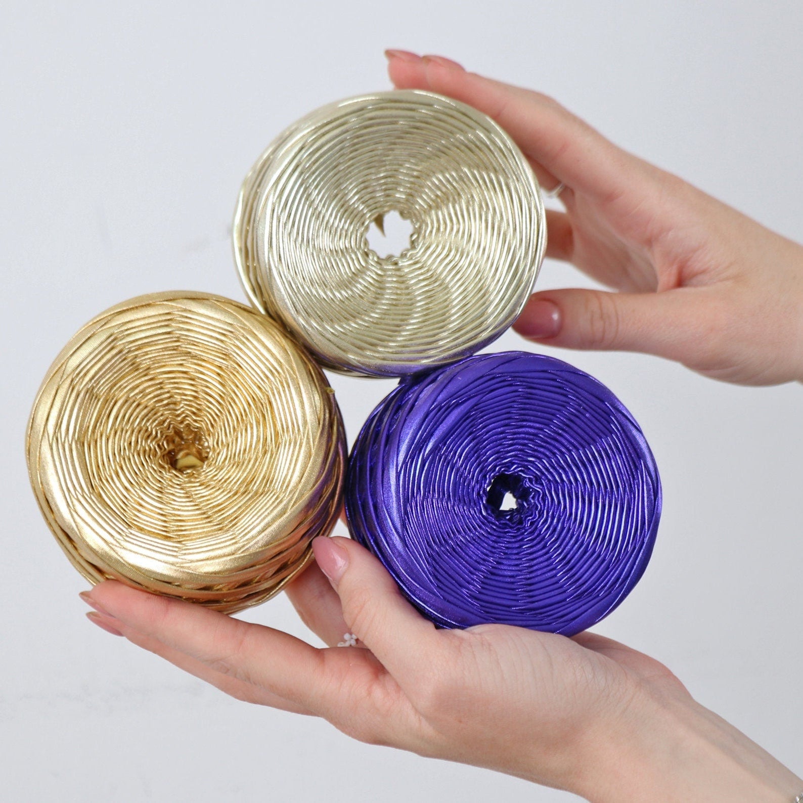 PREMIUM YARNS LEATHER, Leather T-shirt Yarn, Crochet Leather Look Yarn, Metallic T-shirt Yarn, Yarn For Crochet Bags and Purses Leather Yarn