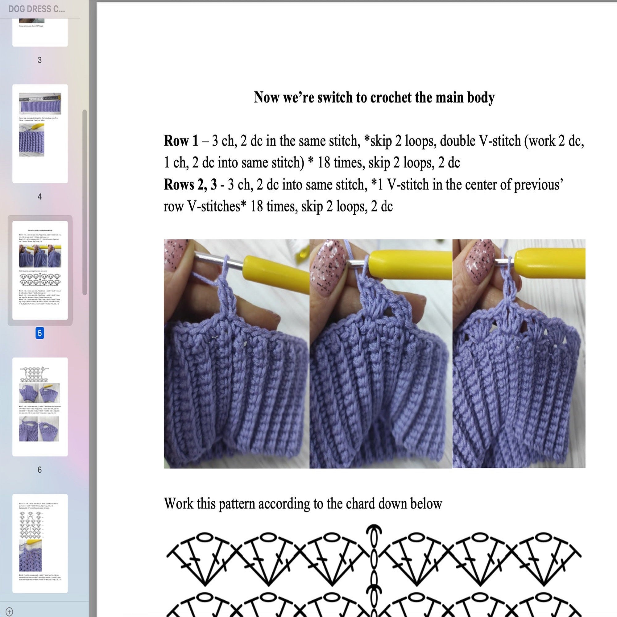 DOG DRESS Crochet Pattern (skill level advanced)