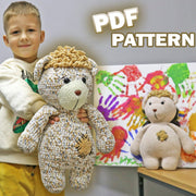 Crochet Pattern TEDDY BEAR, Bear Pattern, Amigurumi Teddy Bear Toy, PDF Crochet Pattern, Easy Crochet Pattern, Diy Big Crochet Bear