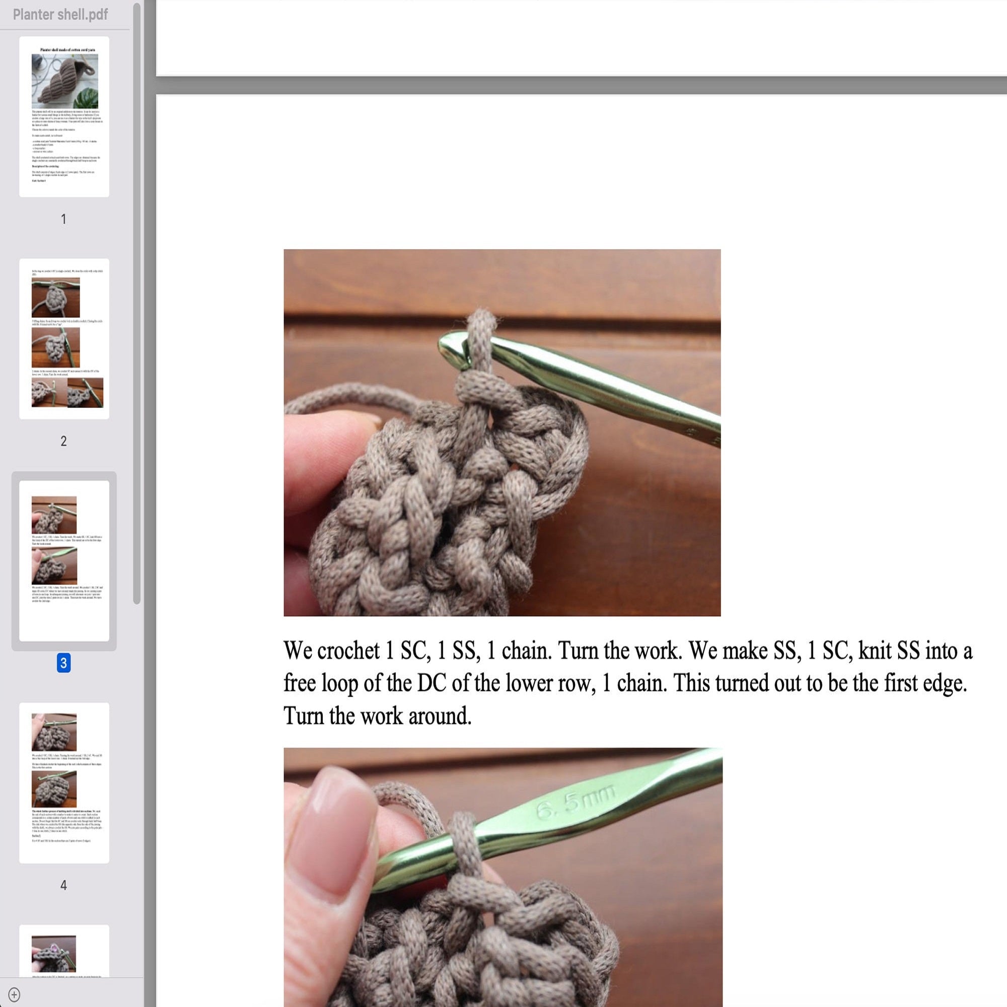 SPIRAL SHELL BASKET Crochet Pattern (skill level advanced)