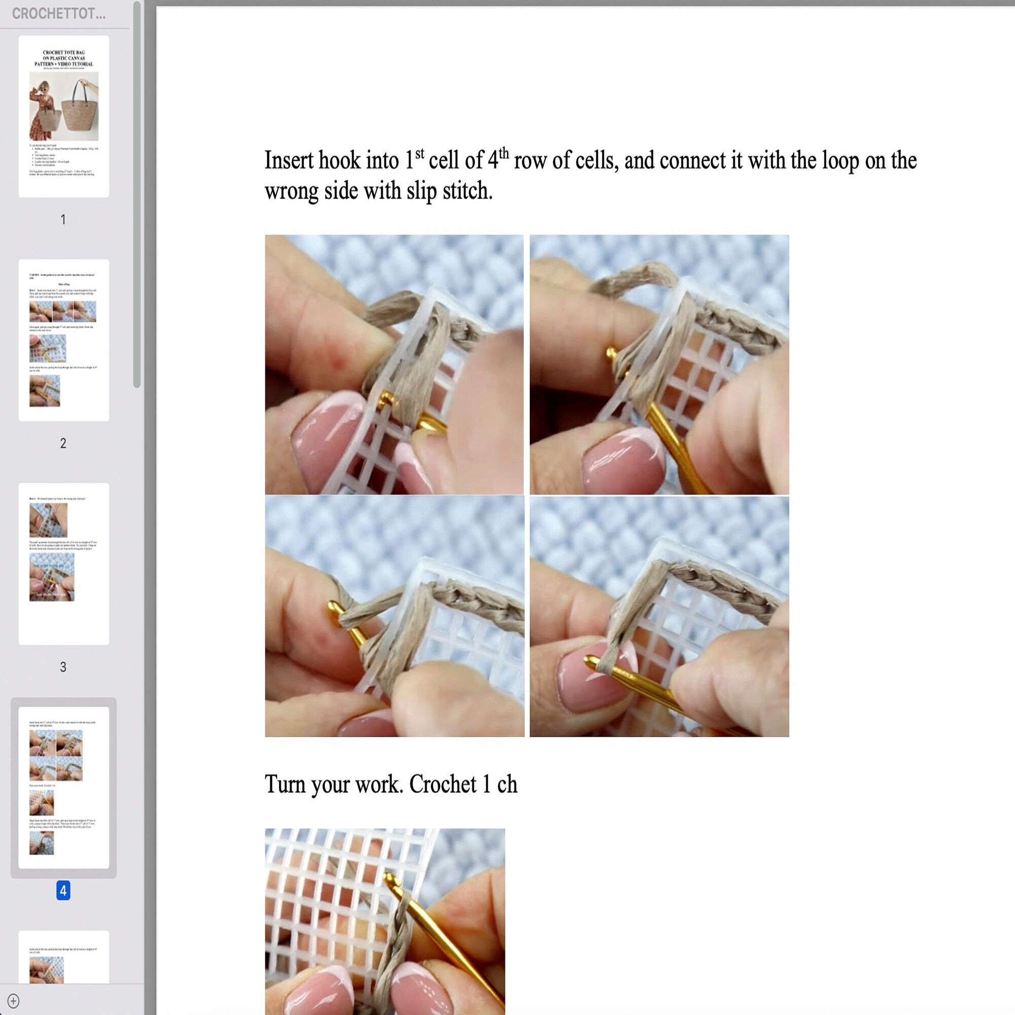 RAFFIA TOTE BAG Embroidery Pattern (skill level intermediate)