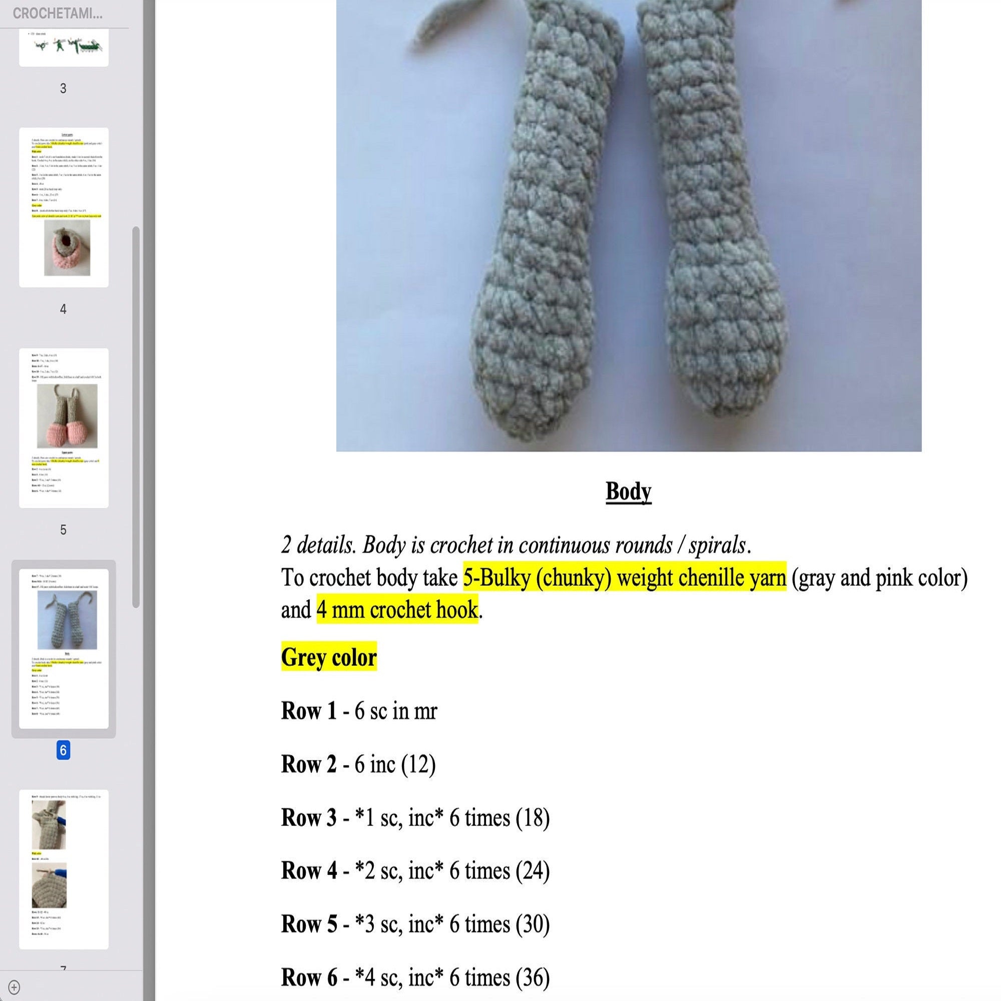 BALLERINA BUNNY Crochet Pattern (skill level beginner)