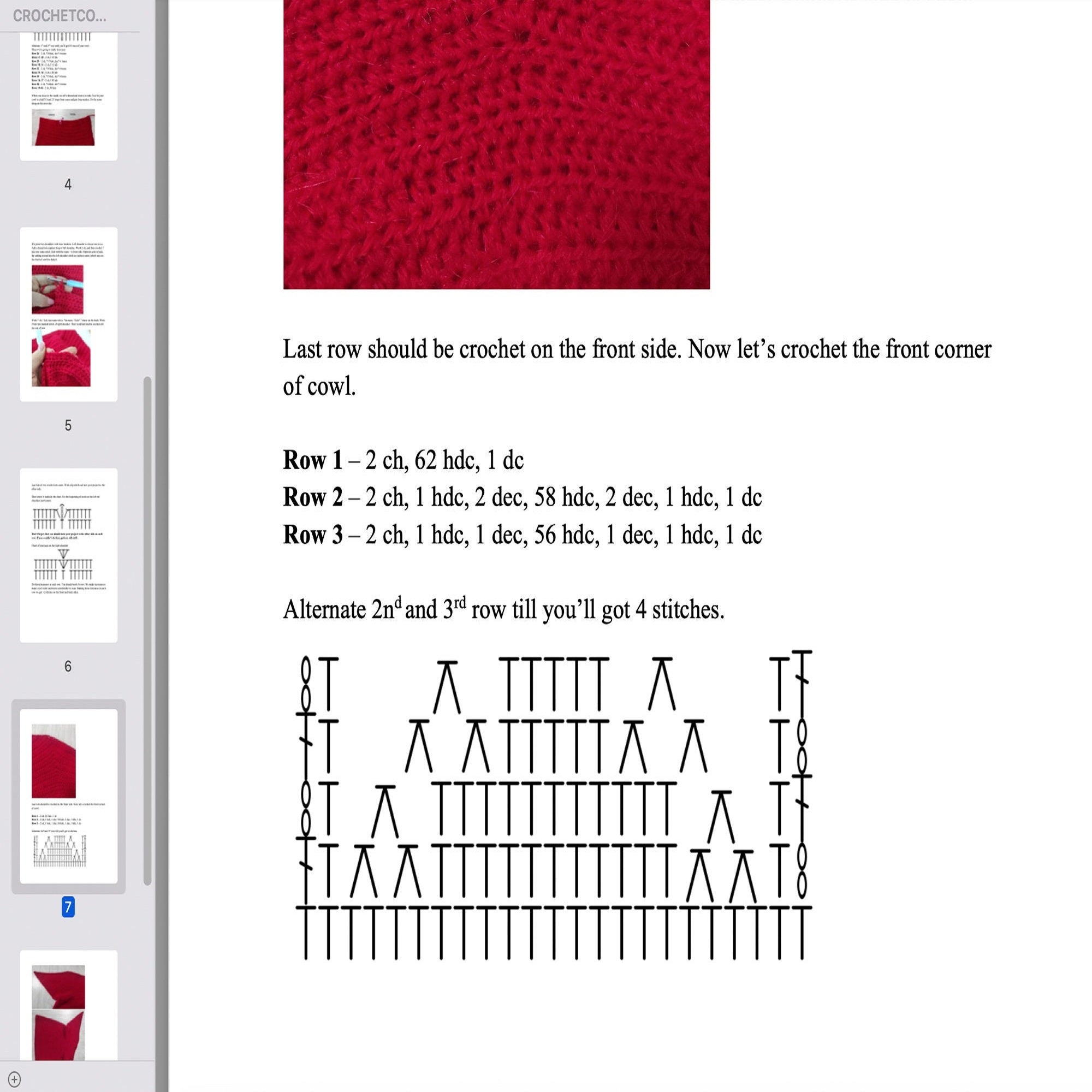 HOODED COWL Crochet Pattern (skill level intermediate)