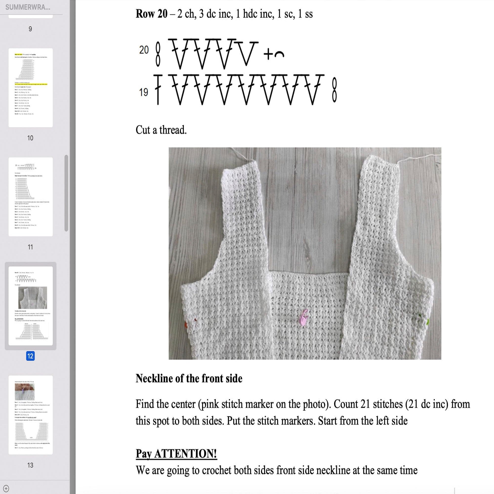 LACE DRESS Crochet Pattern (skill level advanced)