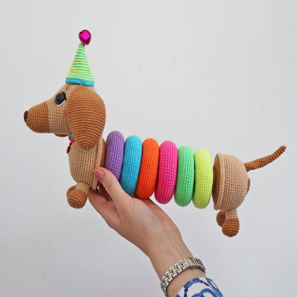 STACKING DOG TOY Crochet Pattern (skill level intermediate)