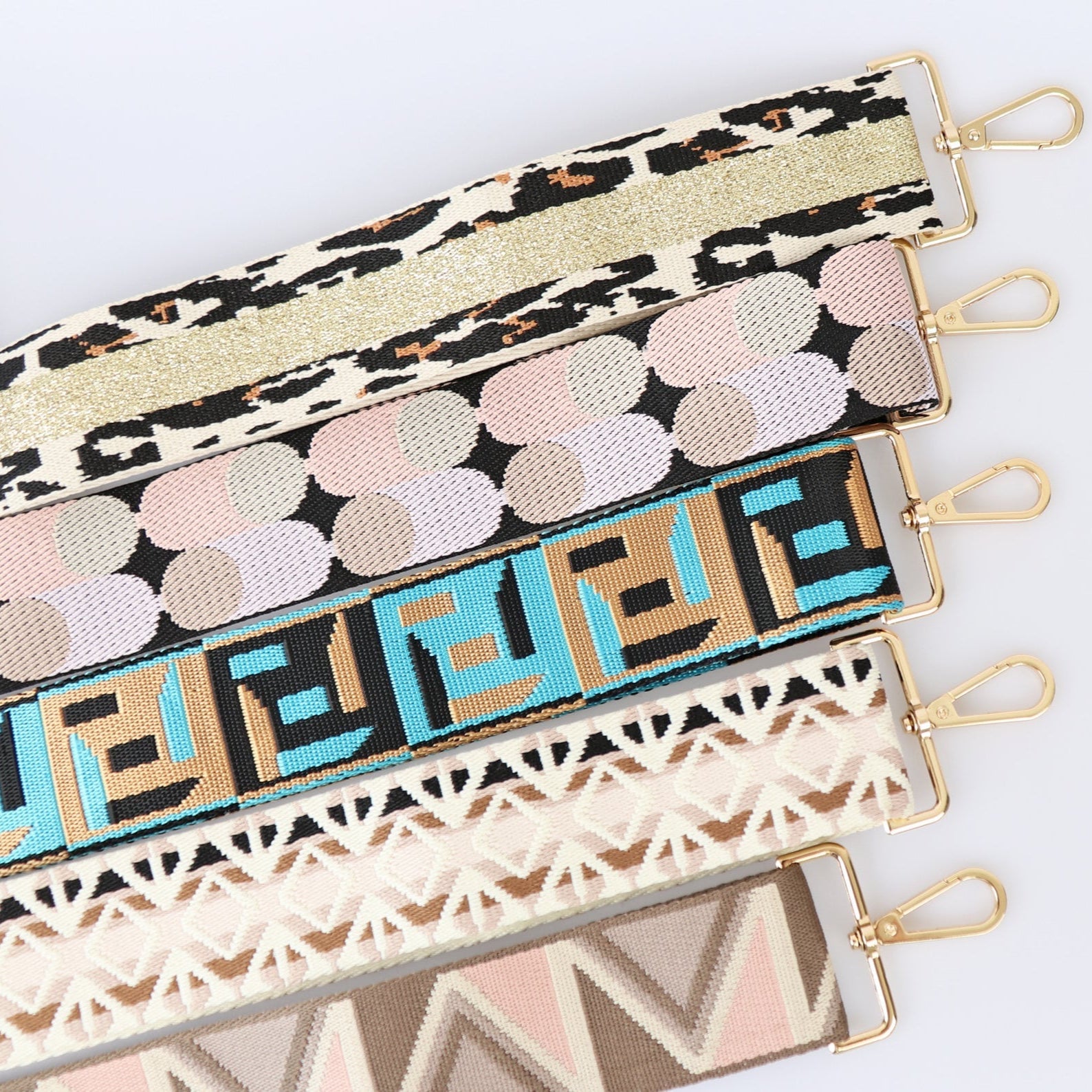 2 Inch WIDE HANDBAG STRAP, Cotton Canvas Nylon Bag Strap, Guitar Strap, Purse Strap, Gold Hardware, Colorful Crossbody Chain, Backpack Strap