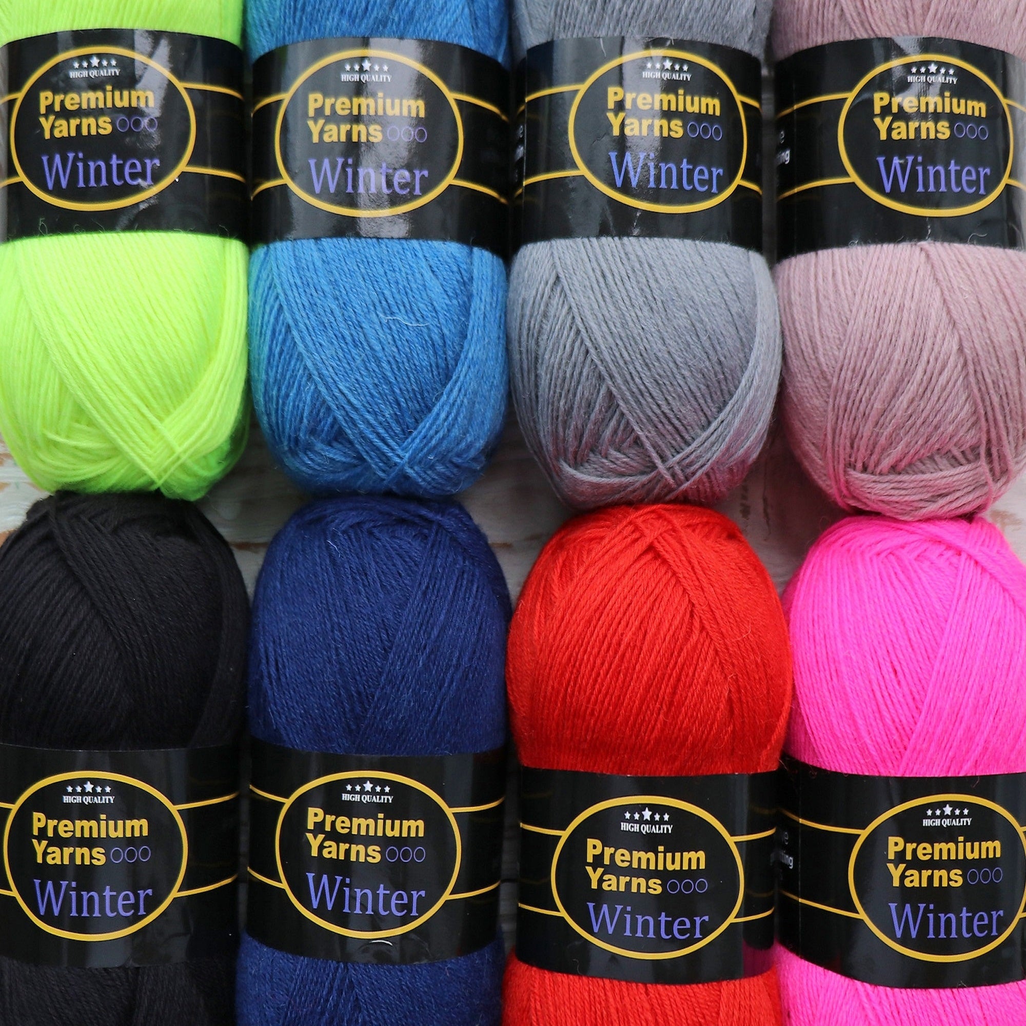 Premium Yarn Winter, 9 colors, 3.5 oz / 448 yards