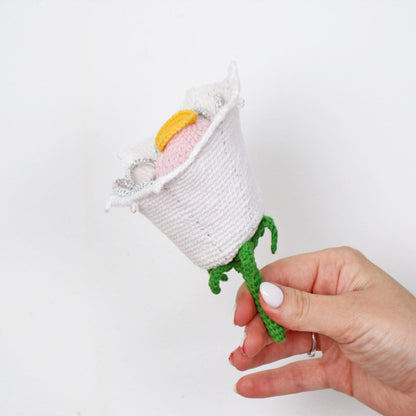 Crochet pattern reversible angel bell-doll, US standard terms, Skill level beginner