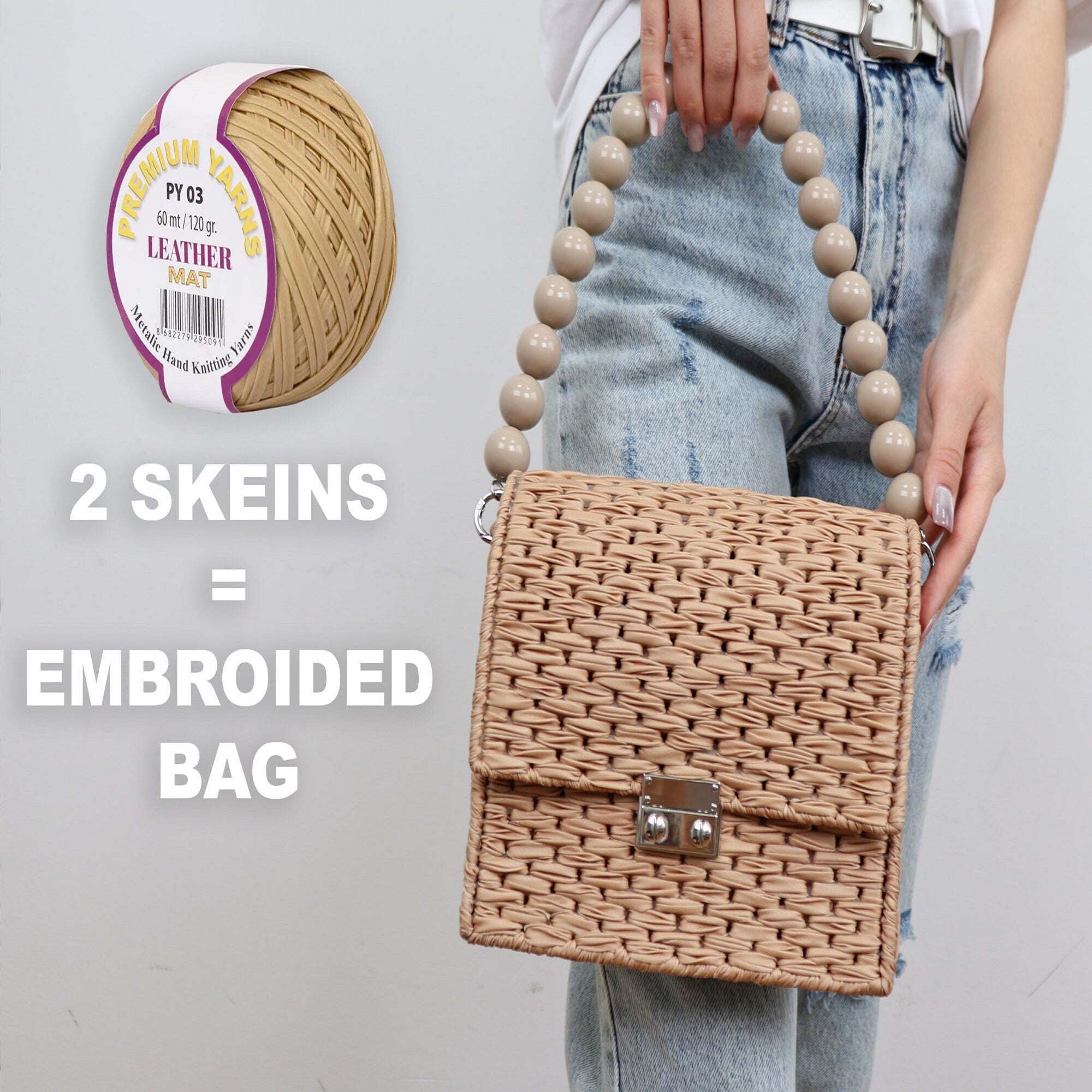 Premium Yarns Leather Mat, 7 colors, 4.2 oz / 66 yards